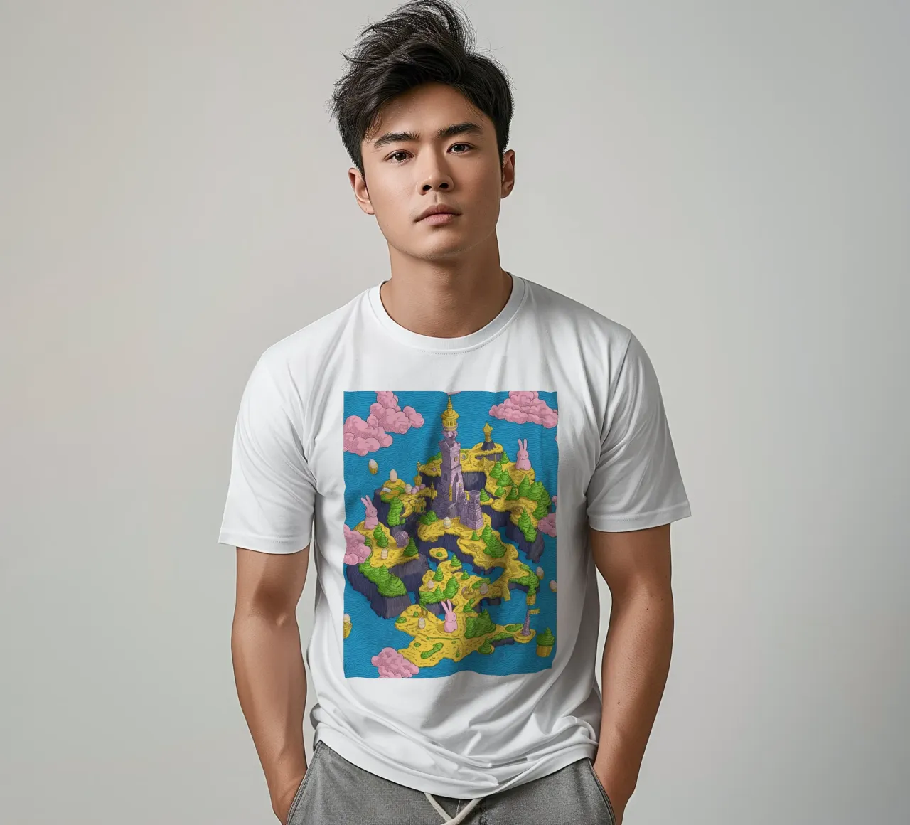 Mappa del Tesoro con Conigli Rosa | Compleanno Bambini t-shirt da Kaji