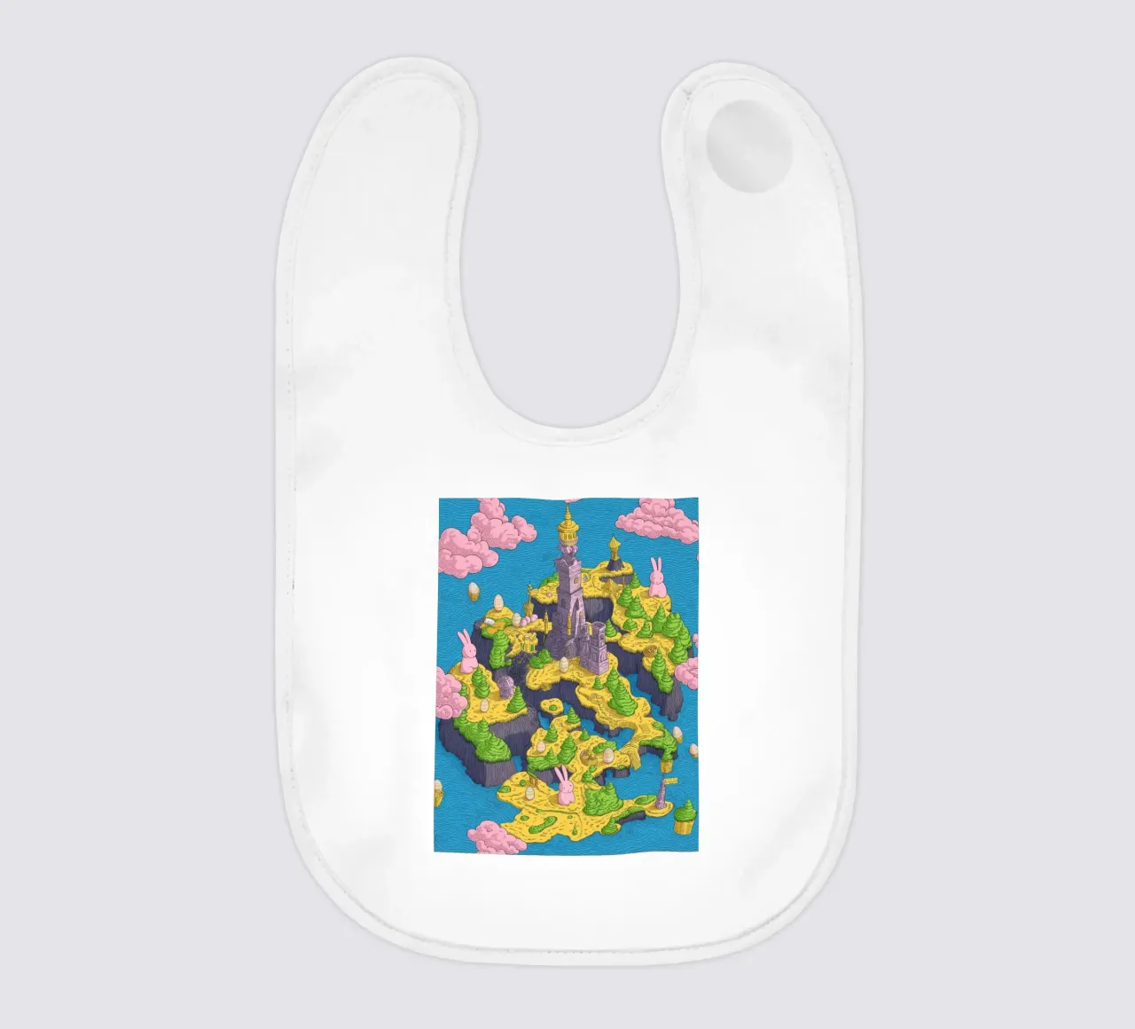 Mappa del Tesoro con Conigli Rosa | Compleanno Bambini bavaglino da Kaji