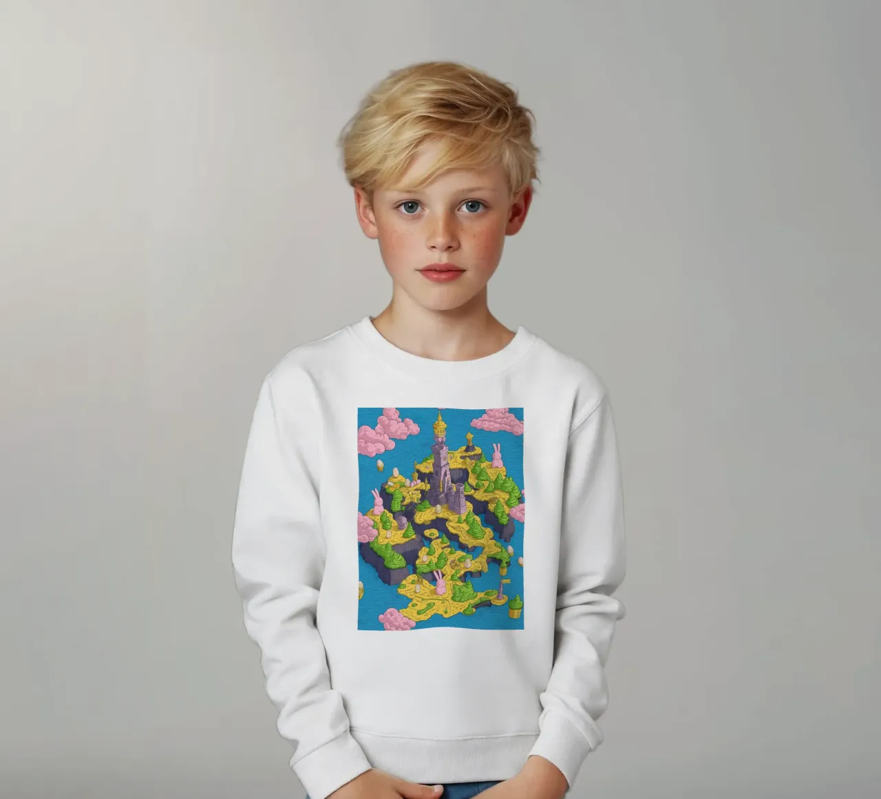 Mappa del Tesoro con Conigli Rosa | Compleanno Bambini felpa bambino da Kaji