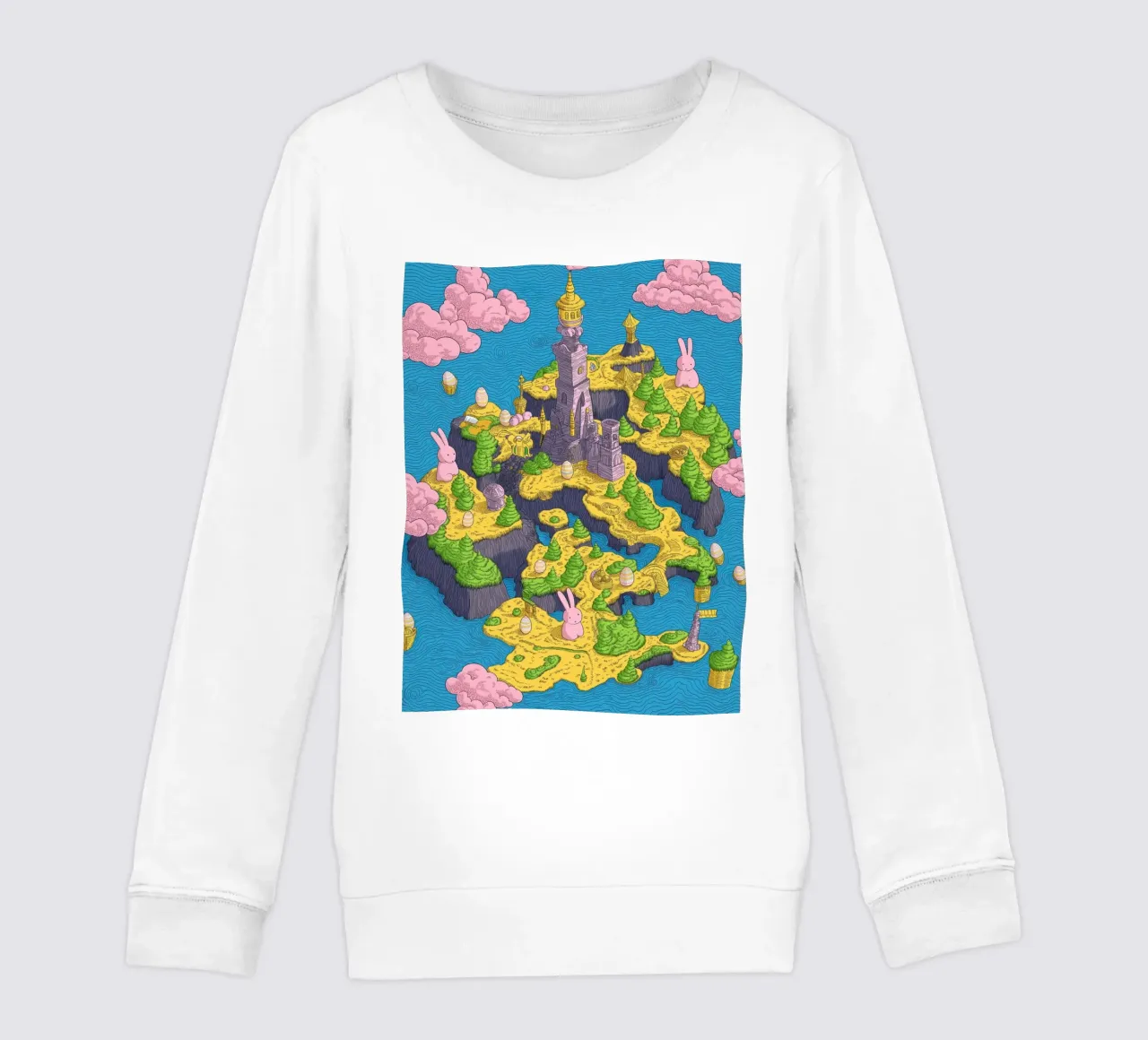Mappa del Tesoro con Conigli Rosa | Compleanno Bambini felpa bambino da Kaji