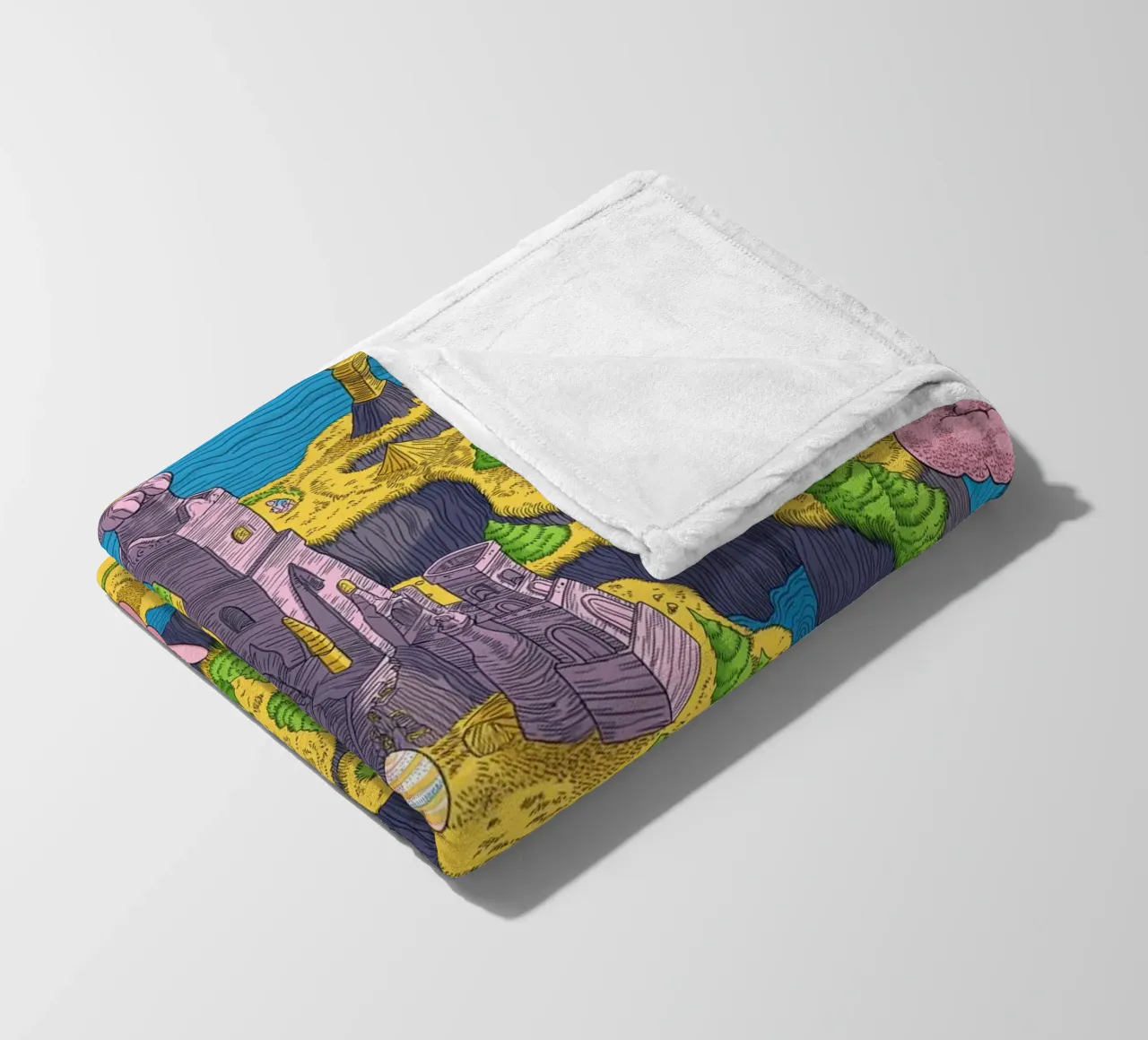 Mappa del Tesoro con Conigli Rosa | Compleanno Bambini coperta in pile da Kaji