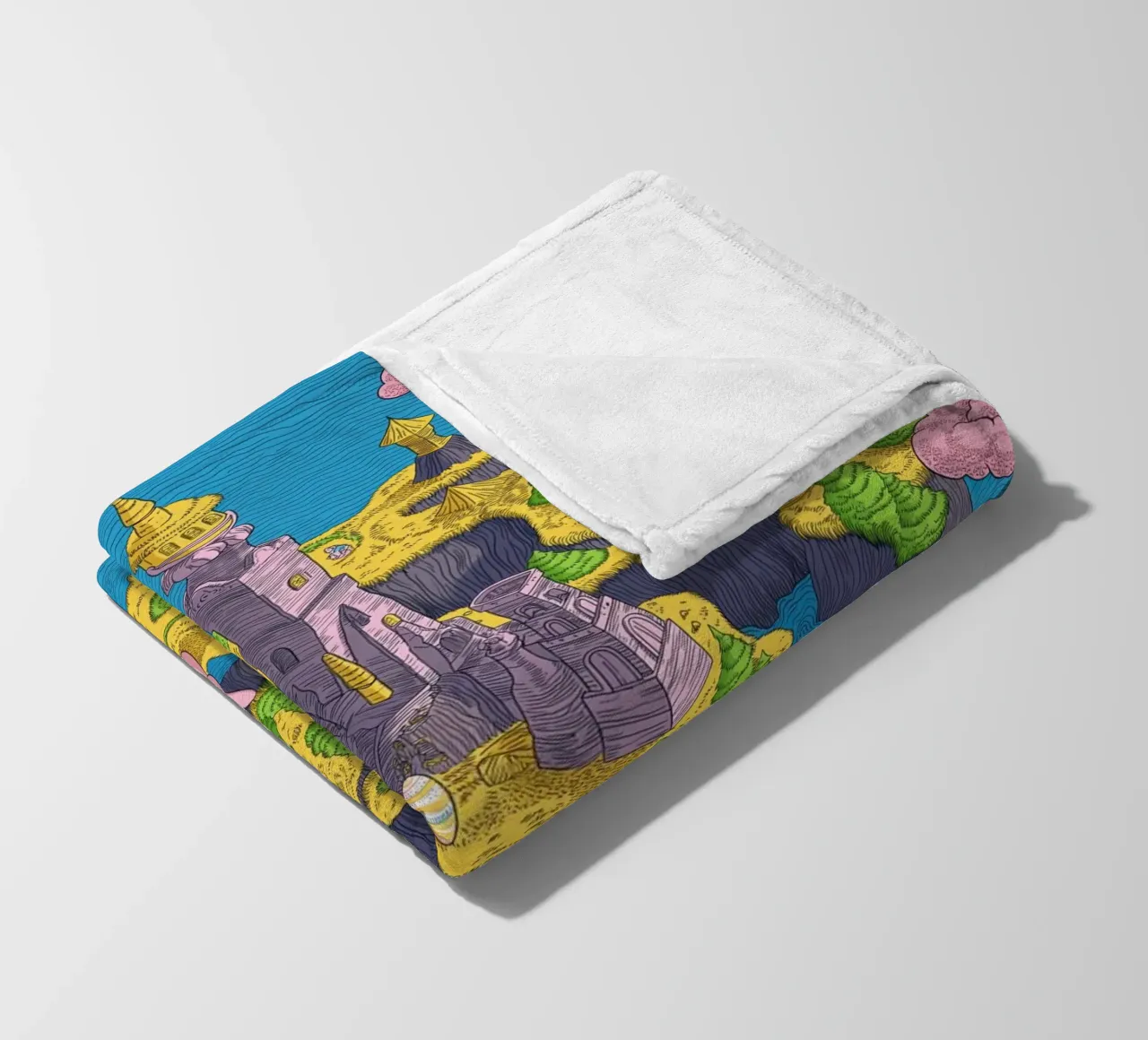 Mappa del Tesoro con Conigli Rosa | Compleanno Bambini coperta in pile da Kaji