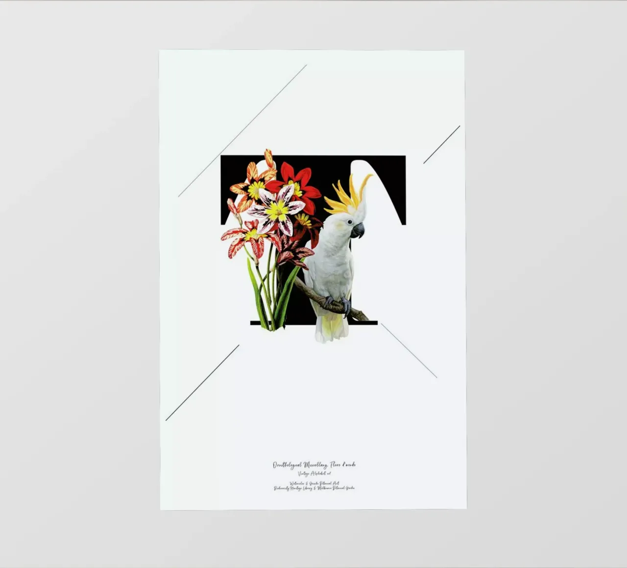 Botanical Alphabet - T pellicola backlit da Froilein Juno