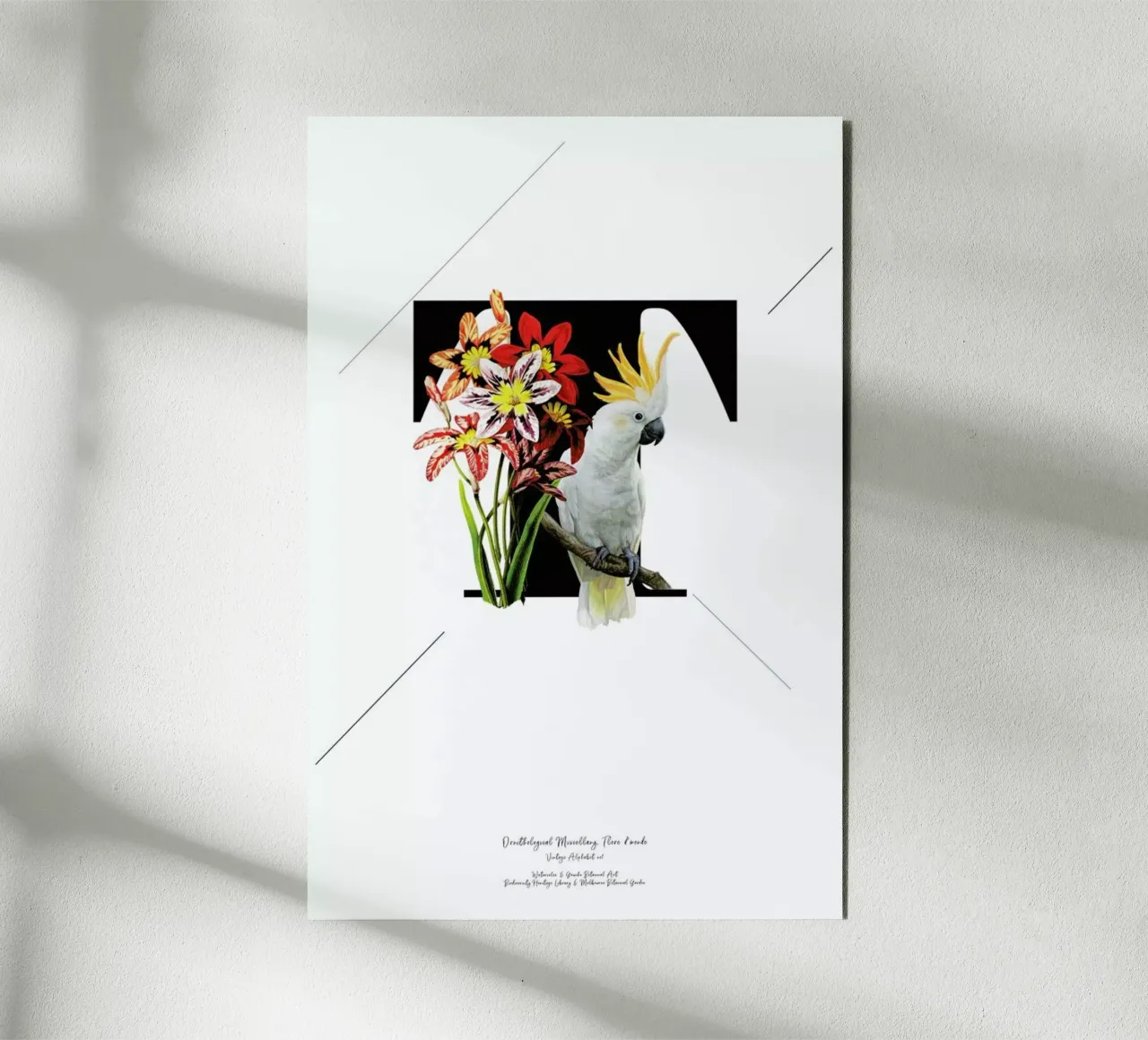Botanical Alphabet - T alluminio dibond da Froilein Juno