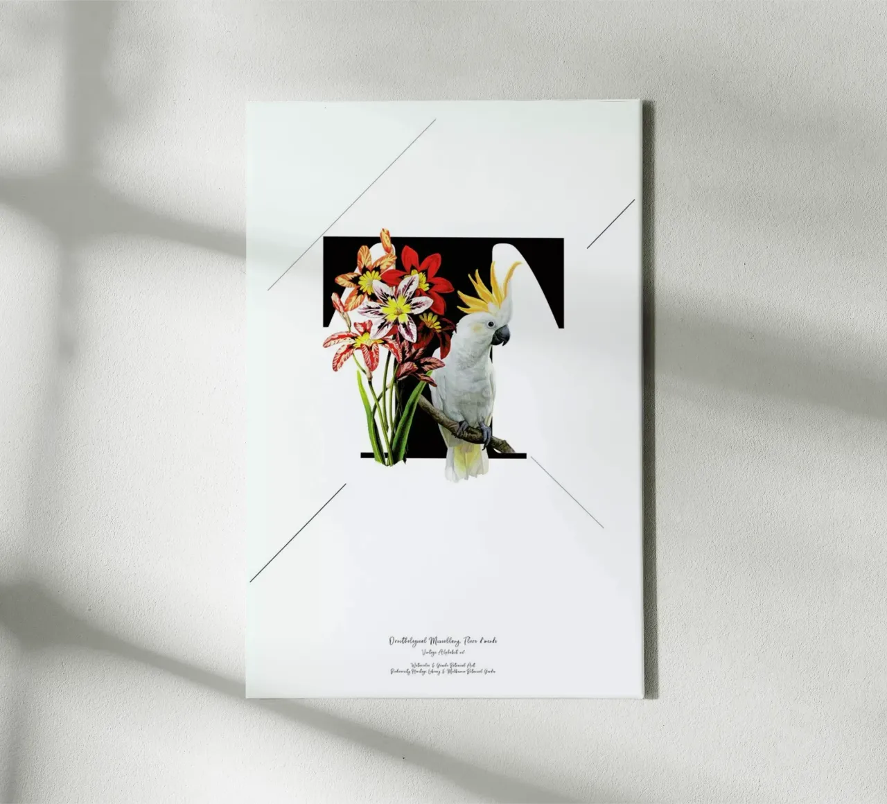 Botanical Alphabet - T tela con Cornice a cassetta da Froilein Juno