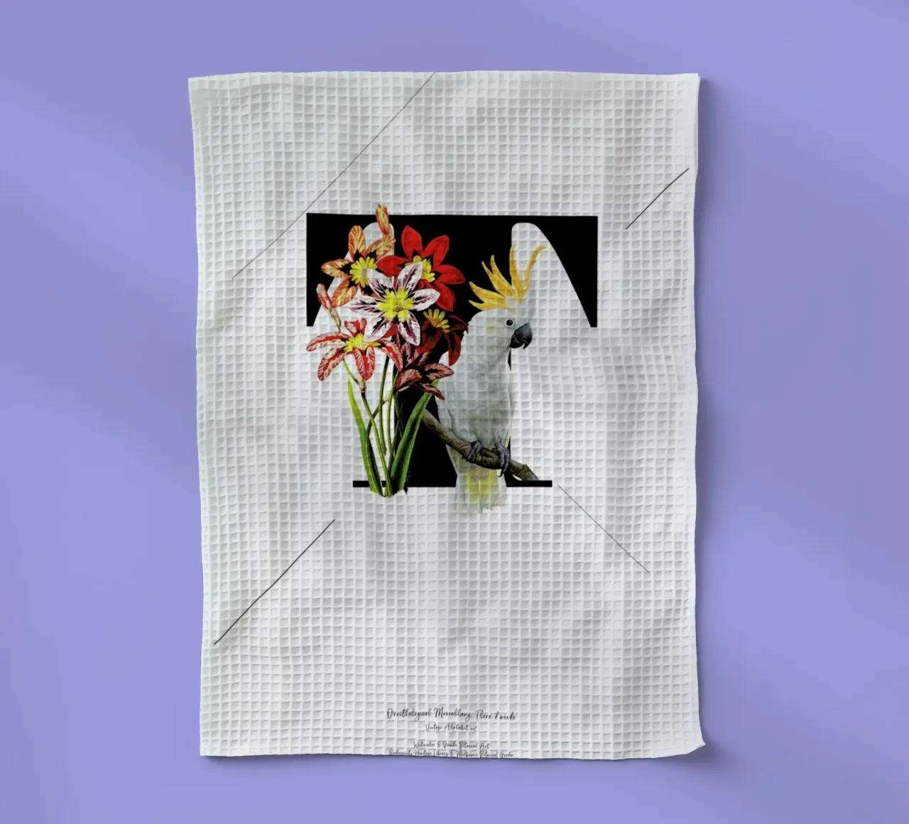Botanical Alphabet - T canovaccio da cucina da Froilein Juno