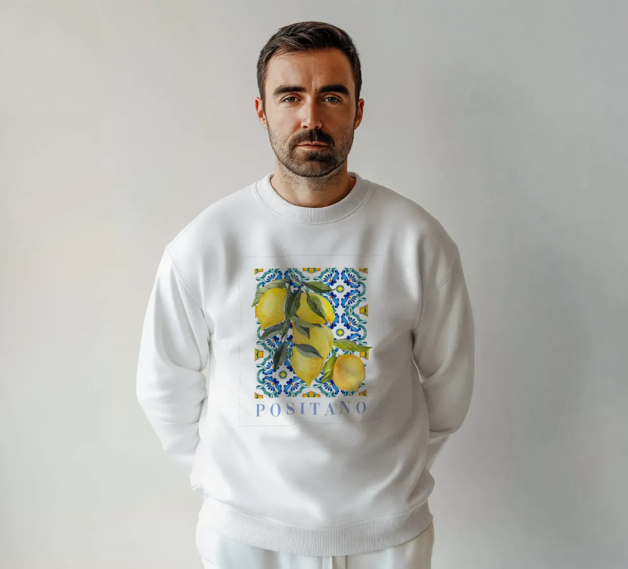 Zitrone Druck, Zitrone Poster, Amalfiküste Wandkunst, Sommer Kunst Sweatshirt von Bella Studio