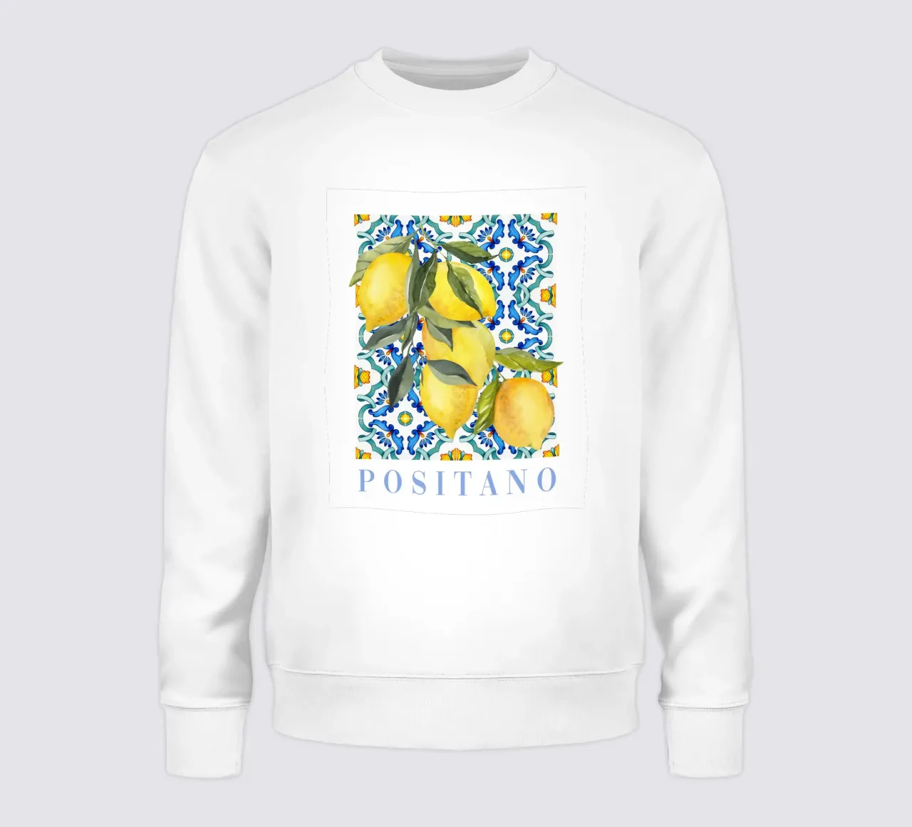 Zitrone Druck, Zitrone Poster, Amalfiküste Wandkunst, Sommer Kunst Sweatshirt von Bella Studio
