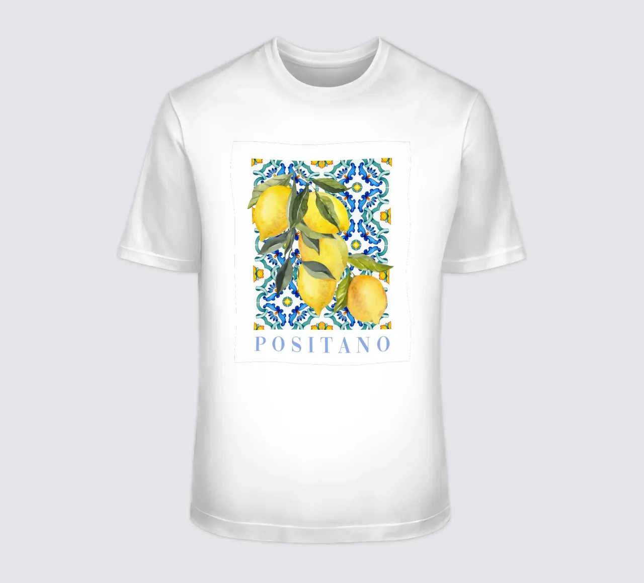 Zitrone Druck, Zitrone Poster, Amalfiküste Wandkunst, Sommer Kunst T-Shirt von Bella Studio