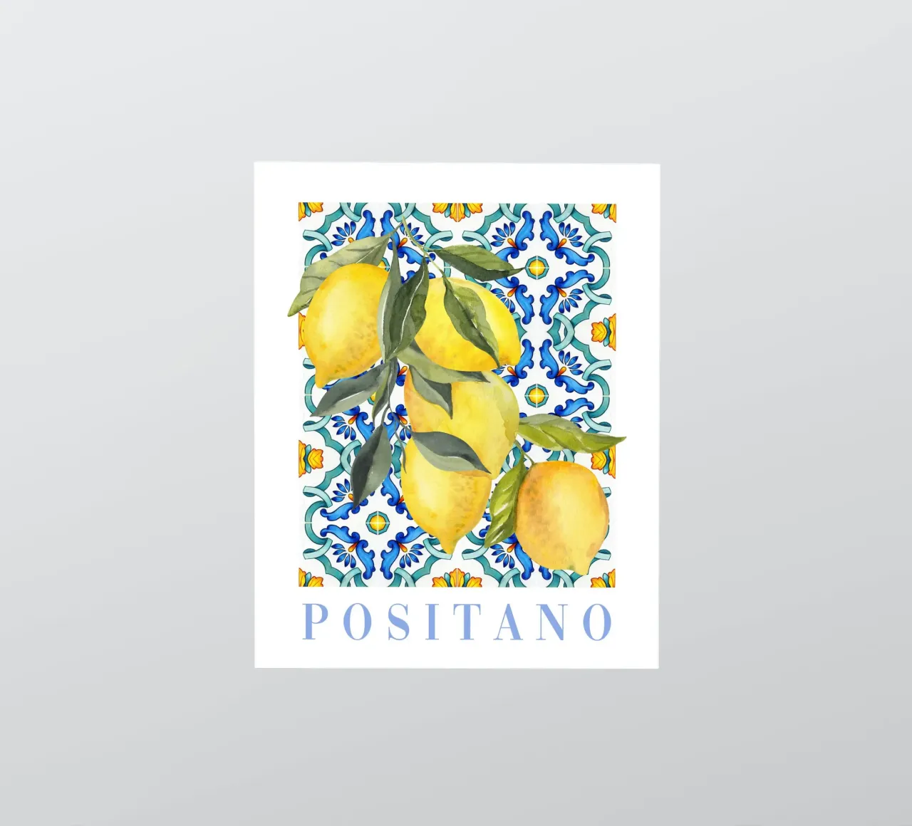 Zitrone Druck, Zitrone Poster, Amalfiküste Wandkunst, Sommer Kunst Sticker von Bella Studio