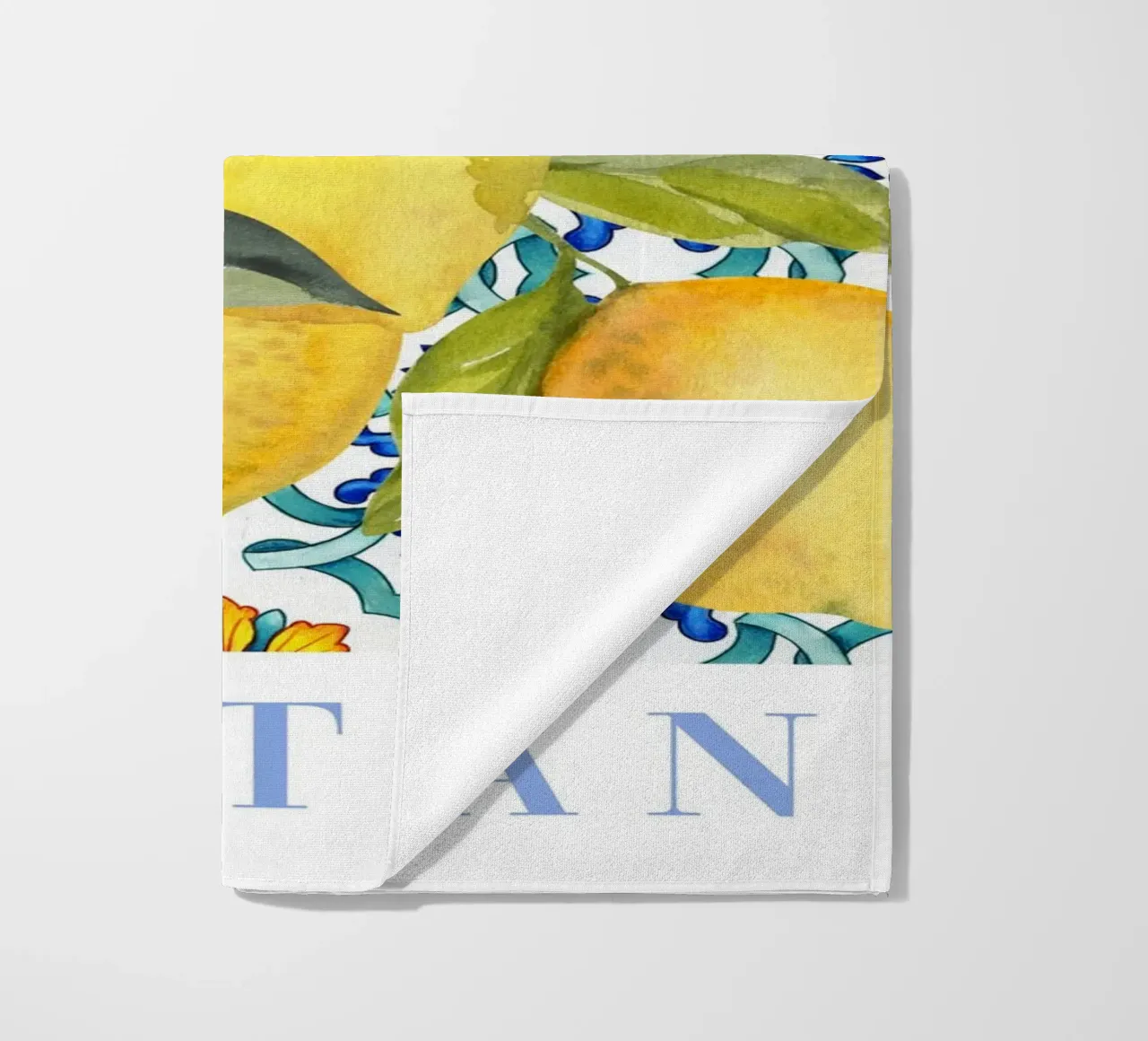 Zitrone Druck, Zitrone Poster, Amalfiküste Wandkunst, Sommer Kunst Strandtuch von Bella Studio
