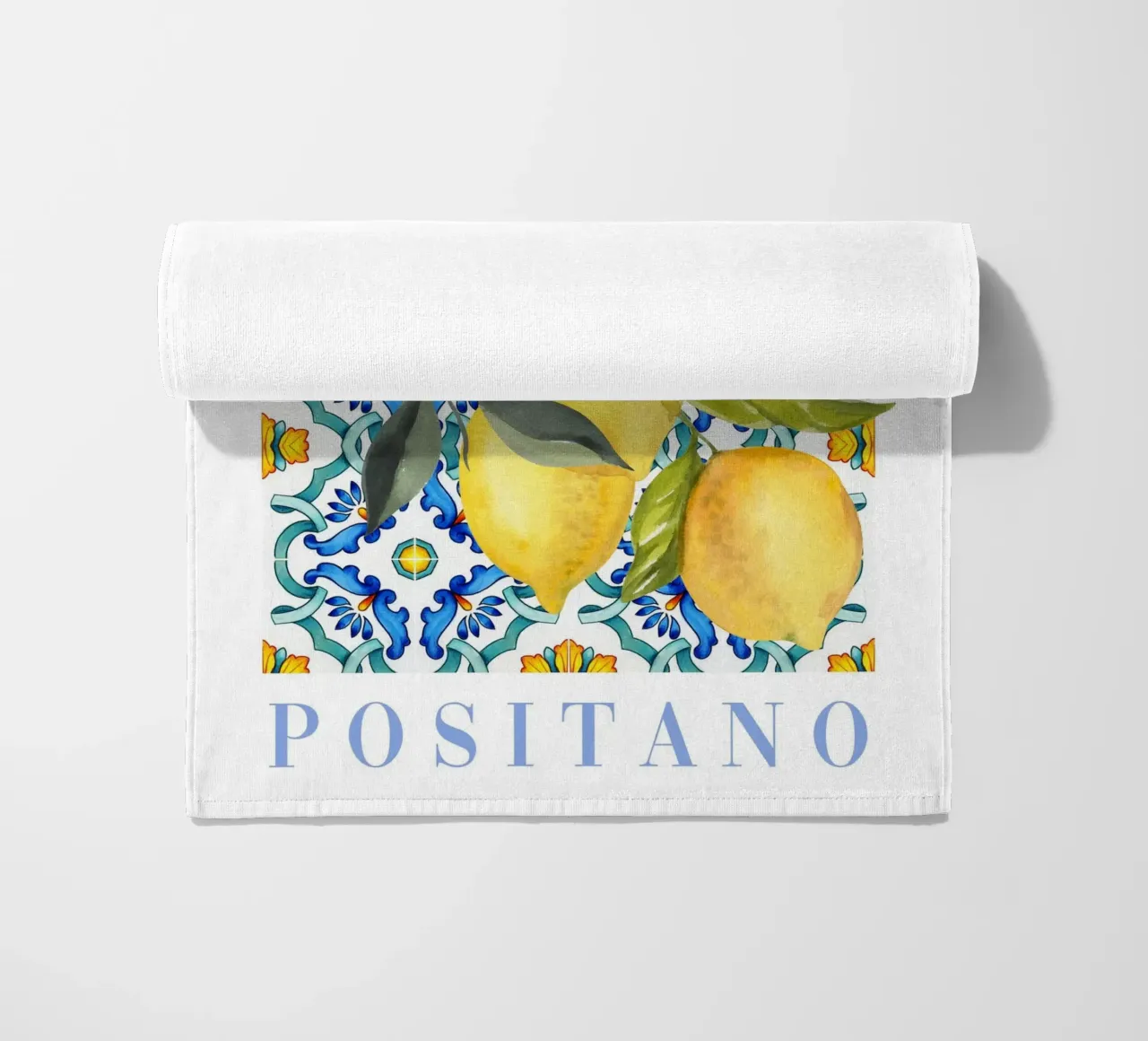 Zitrone Druck, Zitrone Poster, Amalfiküste Wandkunst, Sommer Kunst Strandtuch von Bella Studio