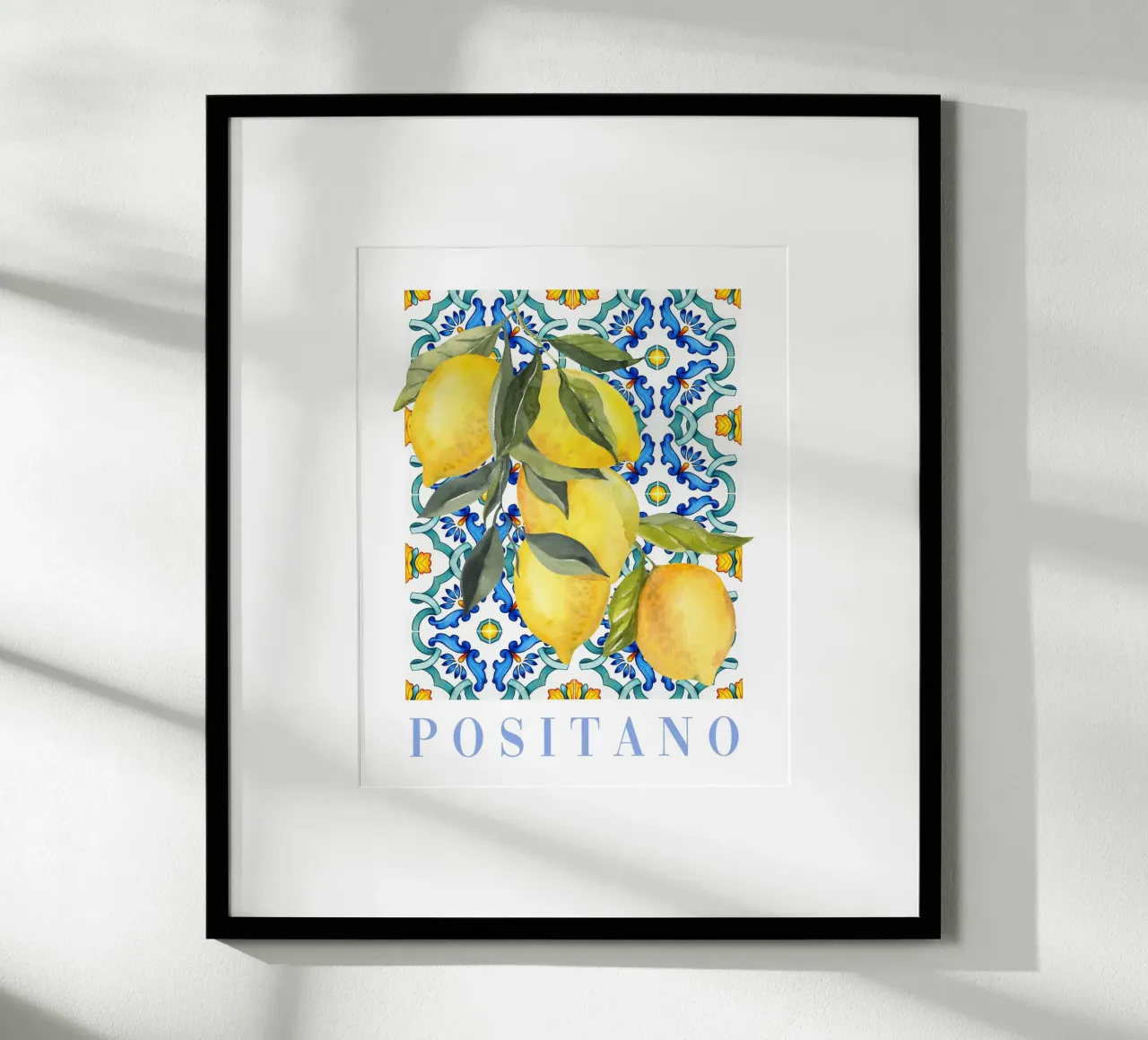 Zitrone Druck, Zitrone Poster, Amalfiküste Wandkunst, Sommer Kunst Hahnemühle von Bella Studio