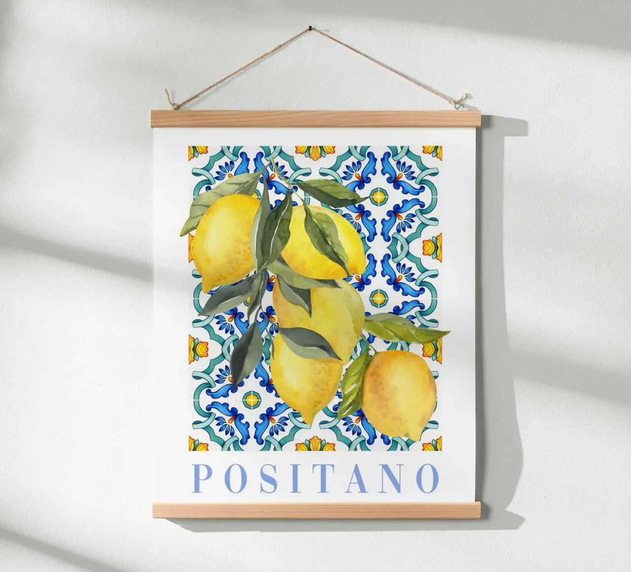 Zitrone Druck, Zitrone Poster, Amalfiküste Wandkunst, Sommer Kunst Hahnemühle von Bella Studio