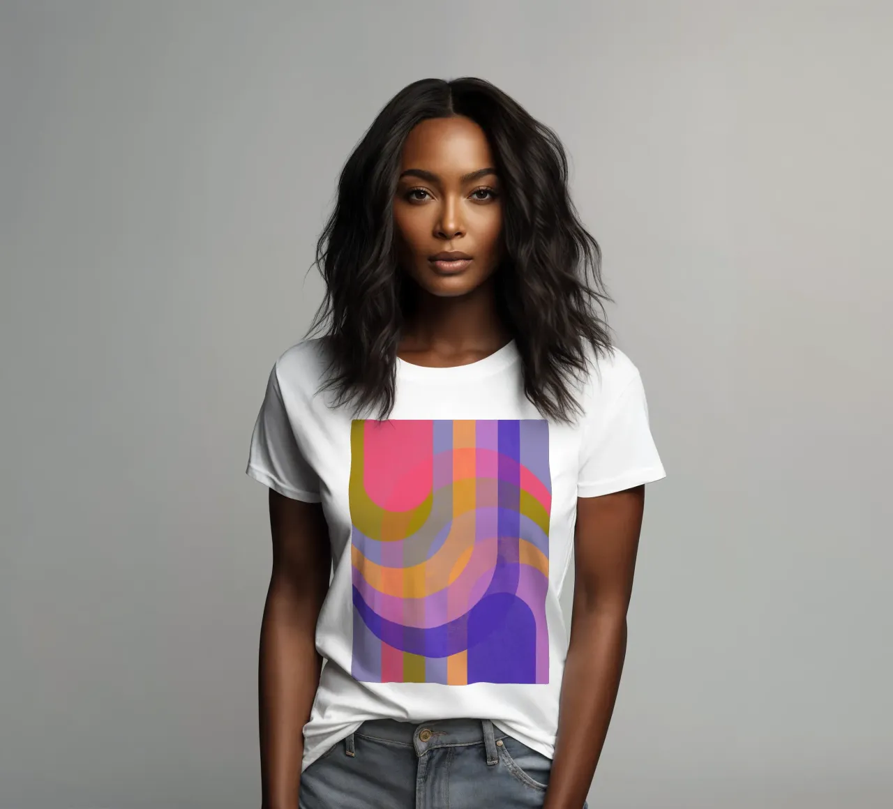 Rainbow Hues dames t-shirt getailleerd van susanapaz