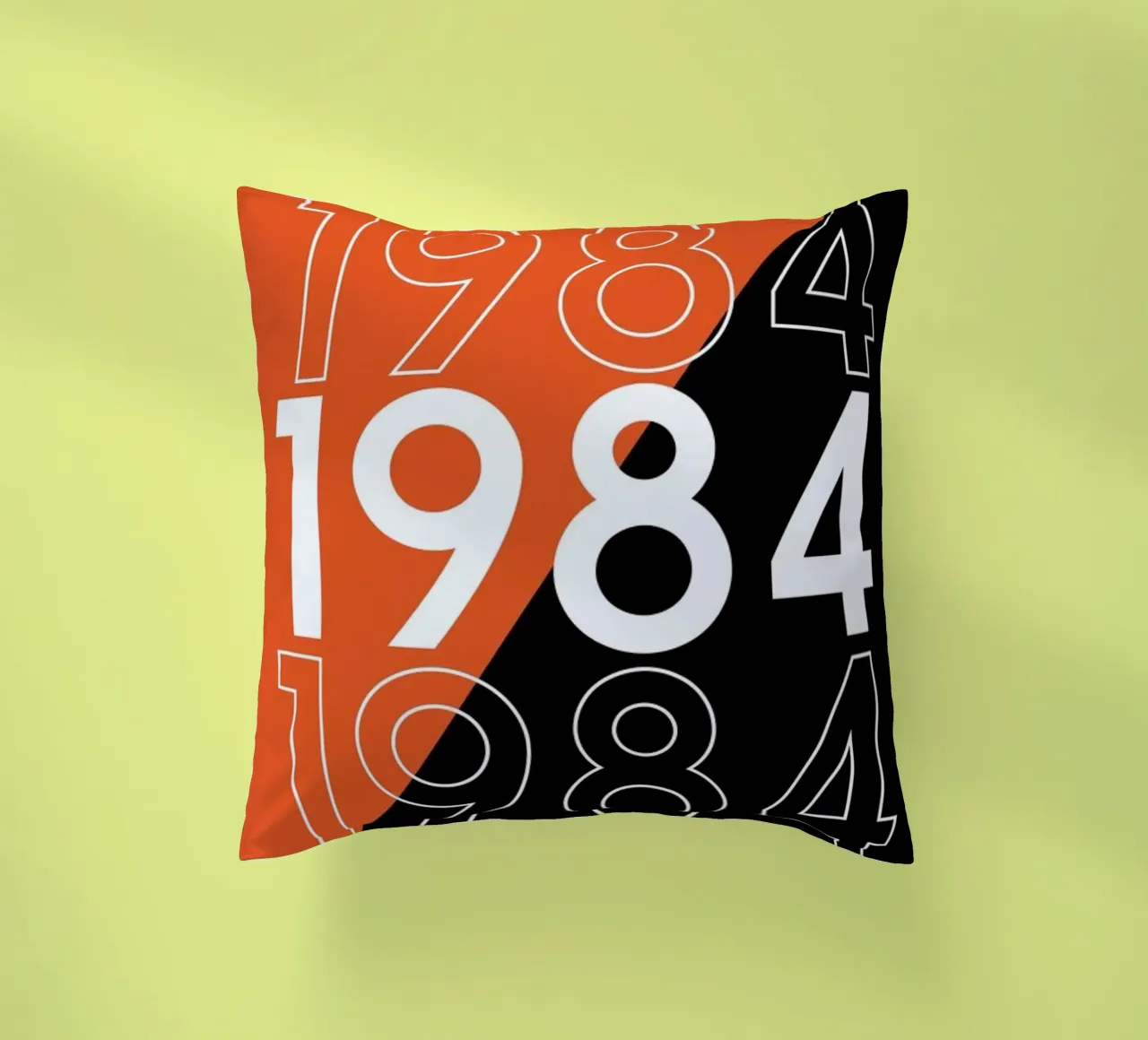 1984 decorative cushion by 121 Creatives