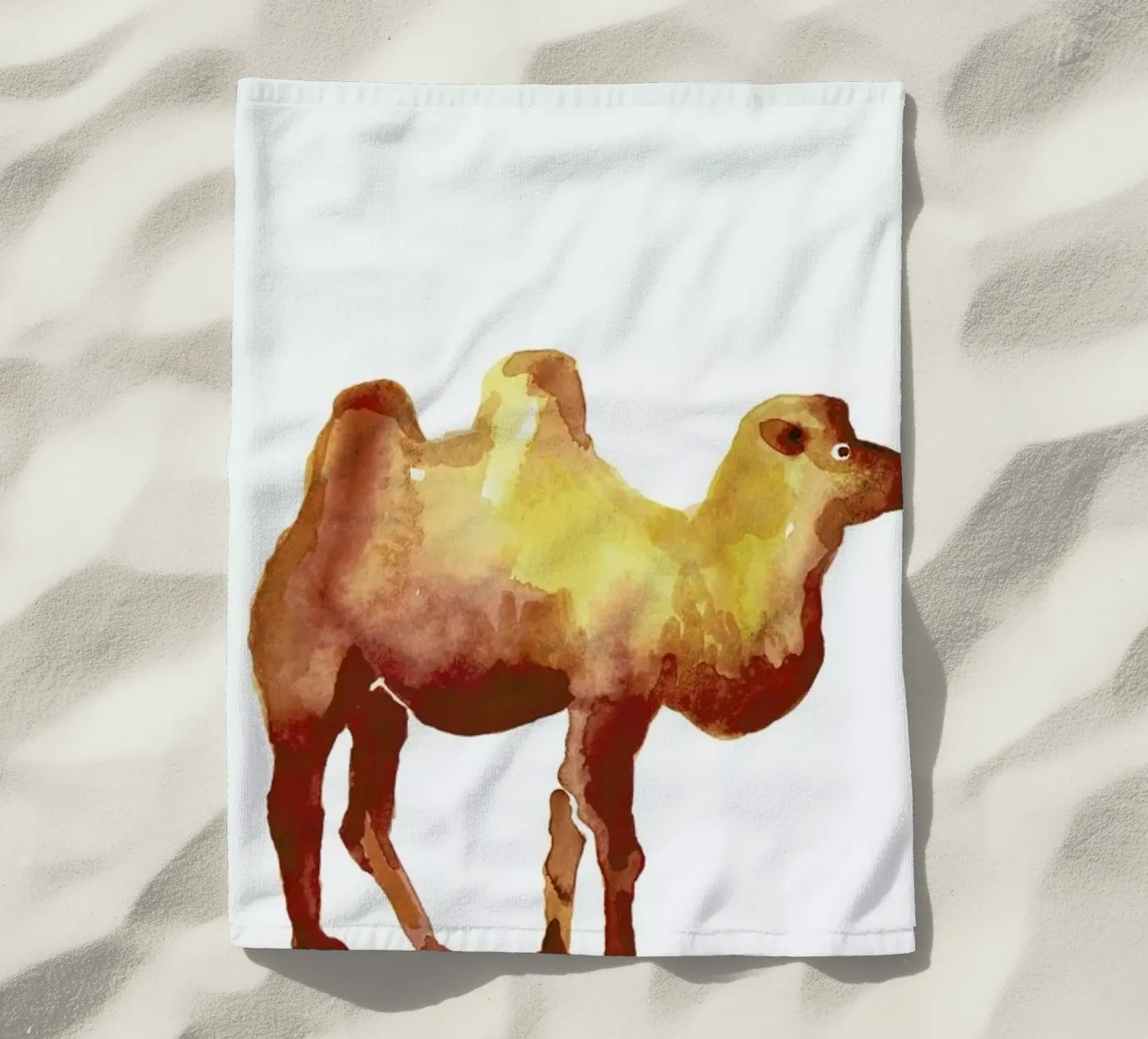 Camel beach towel by Farina Kuklinski