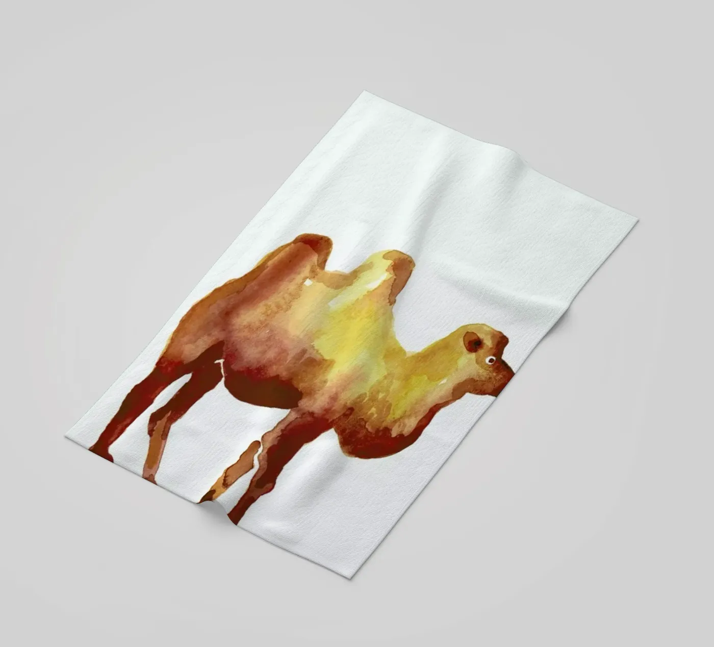 Camel beach towel by Farina Kuklinski