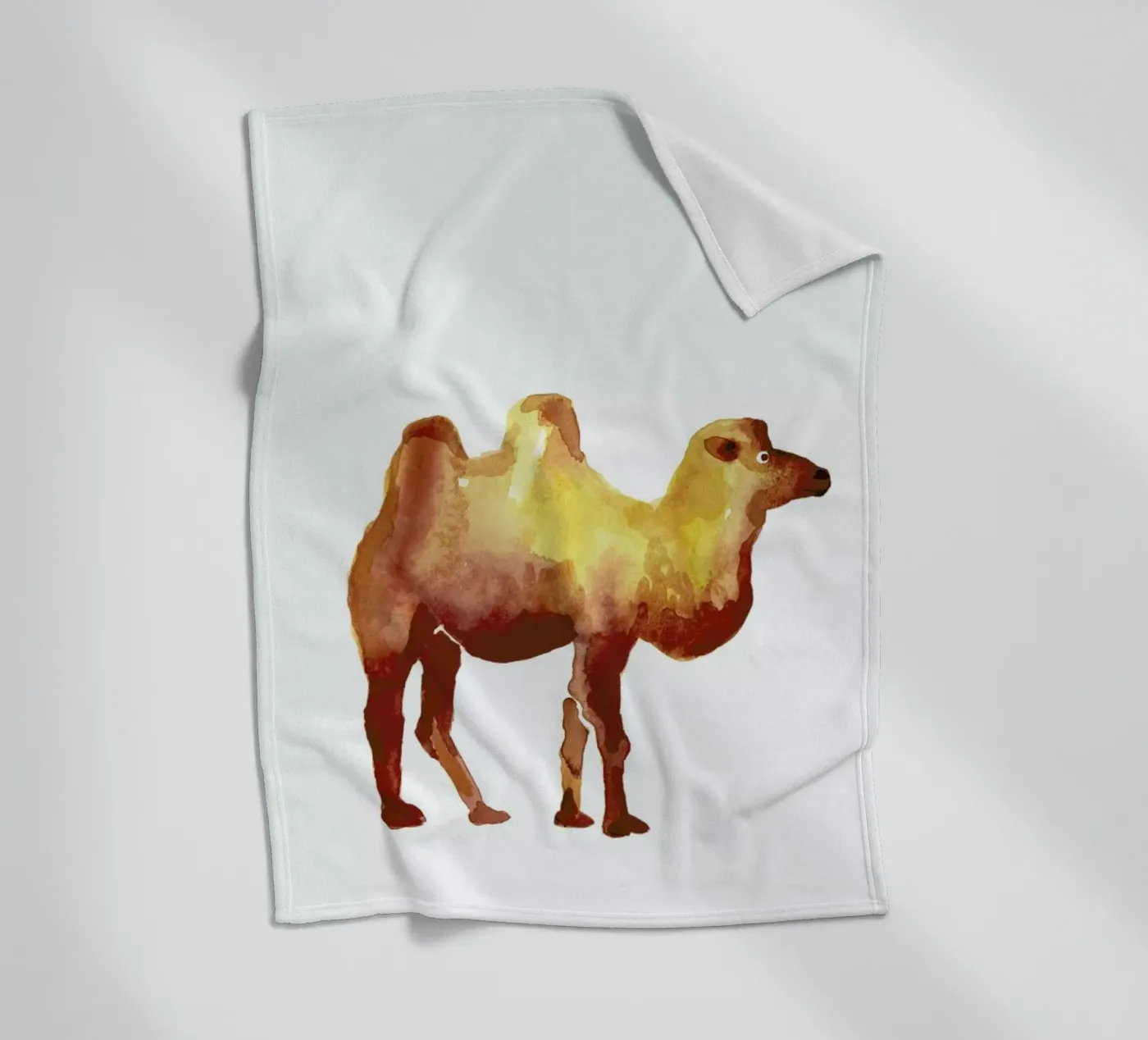 Camel fleecedeken van Farina Kuklinski