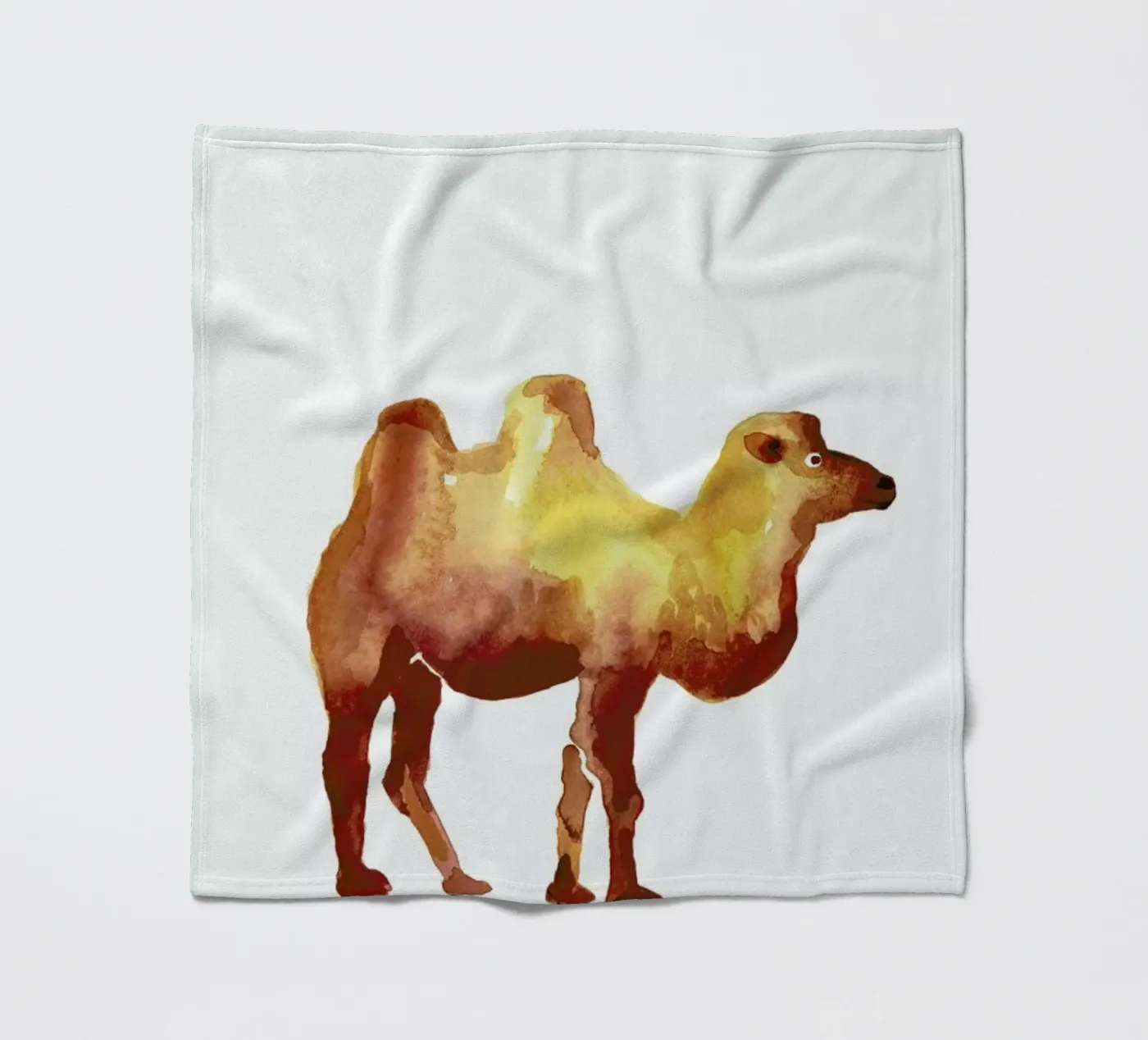 Camel fleecedeken van Farina Kuklinski