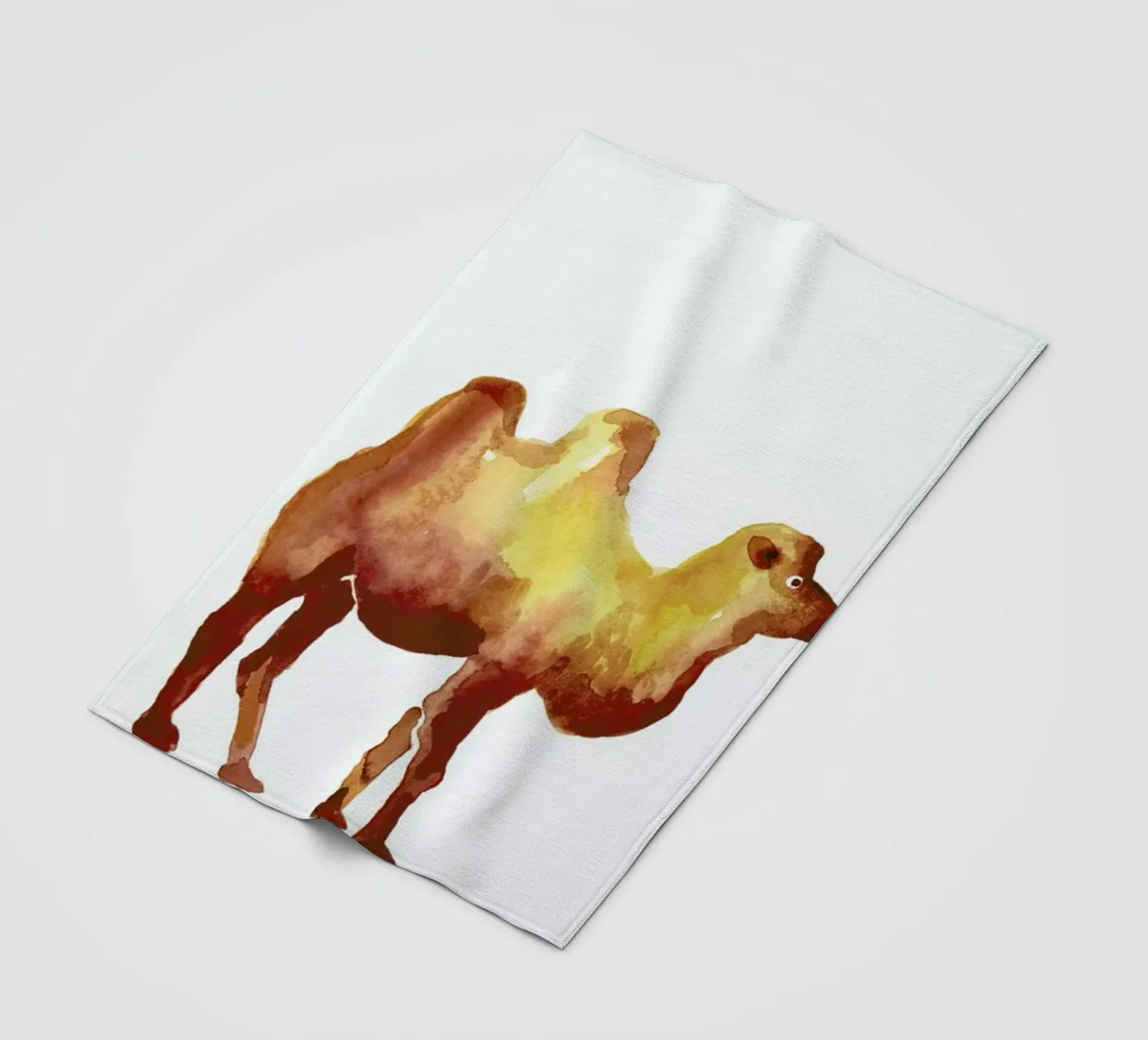Camel fleecedeken van Farina Kuklinski