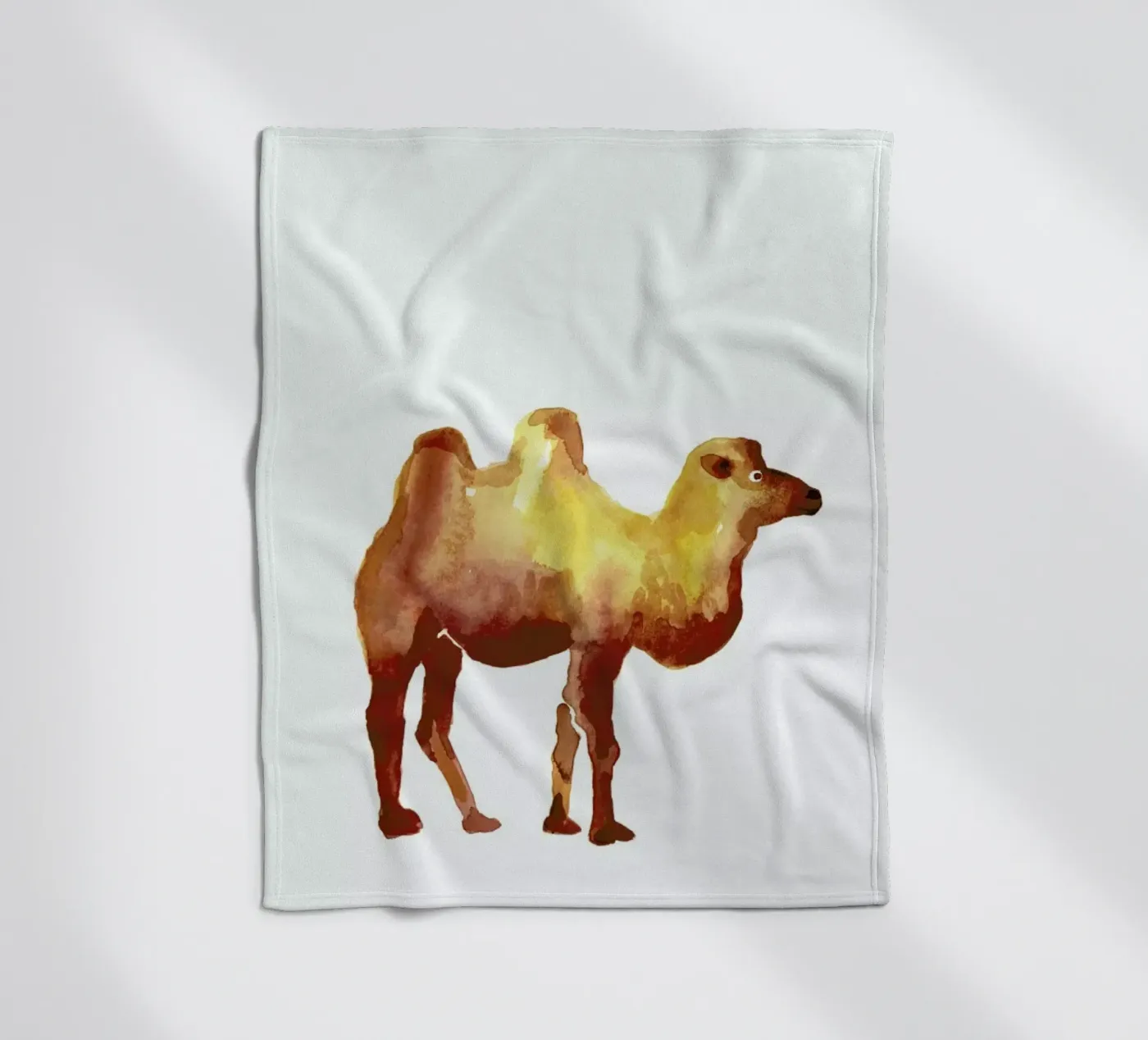 Camel fleecedeken van Farina Kuklinski