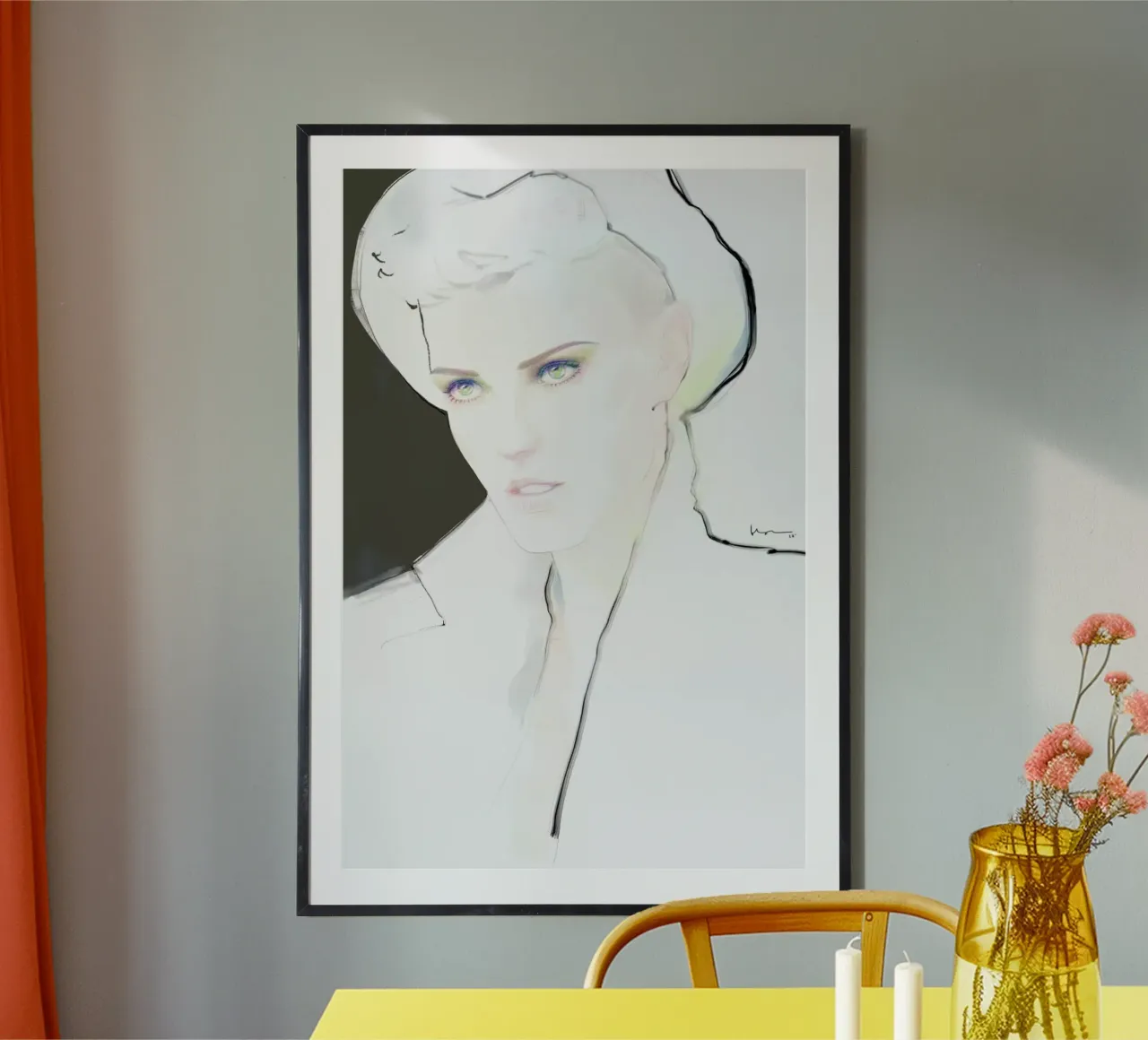 Sam poster con telaio in alluminio da Floyd Grey