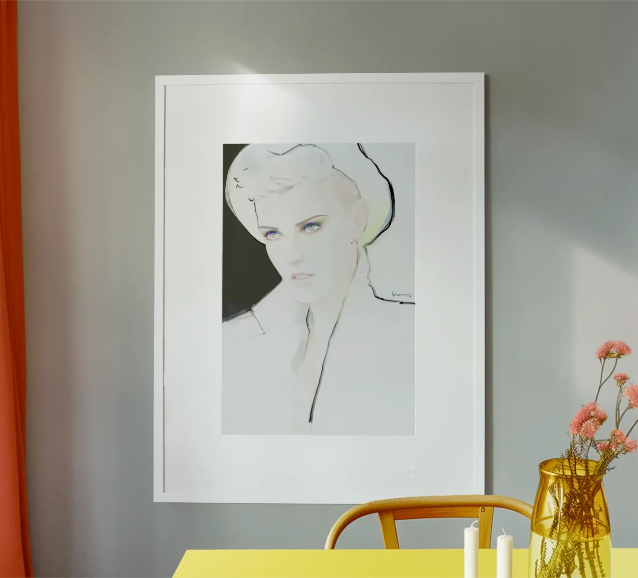 Sam poster con telaio in alluminio da Floyd Grey