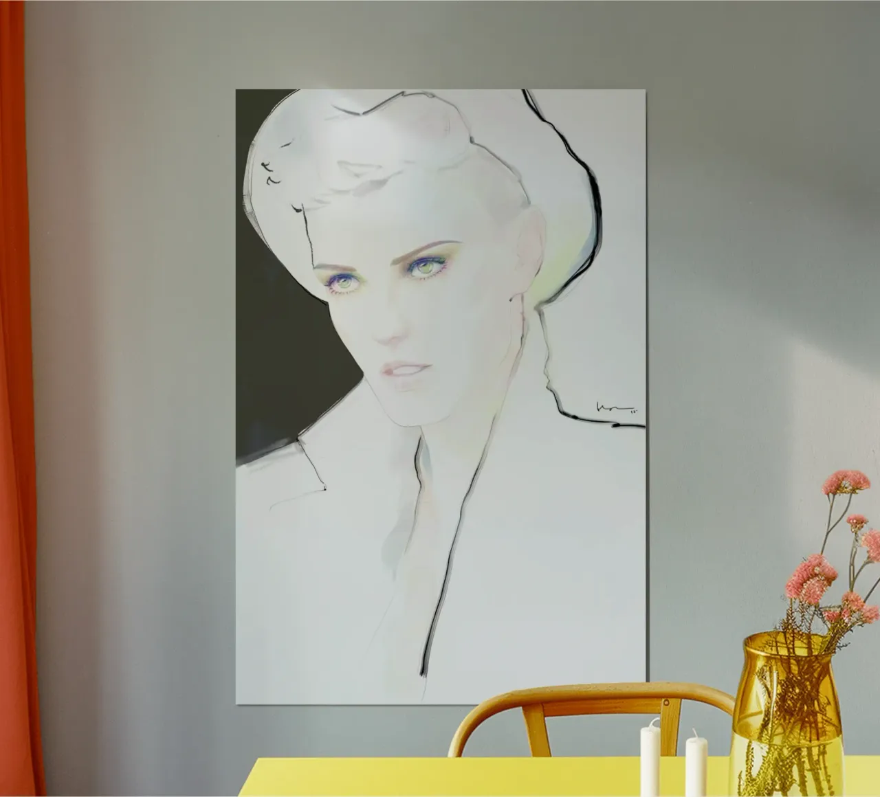 Sam poster con telaio in alluminio da Floyd Grey