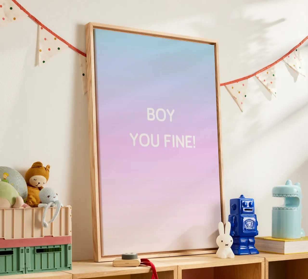Boy You Fine tela con Cornice a cassetta da Oh Darling