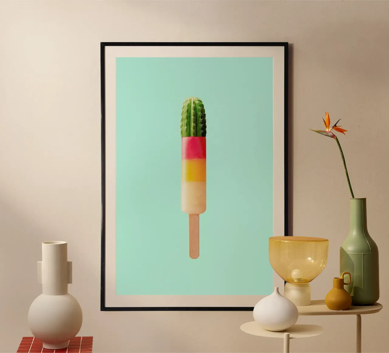 Kaktus-Eis am Stiel Poster von Jonas Loose