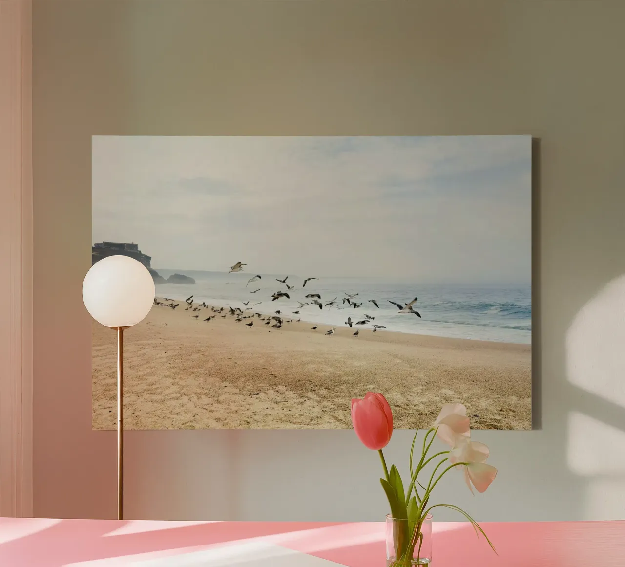Nazare canvas with Floater frame by Andreas Wundersee