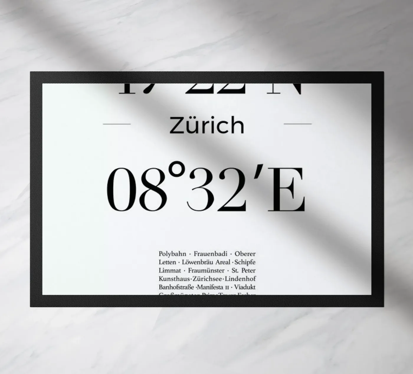 Zürich doormat by Studio One