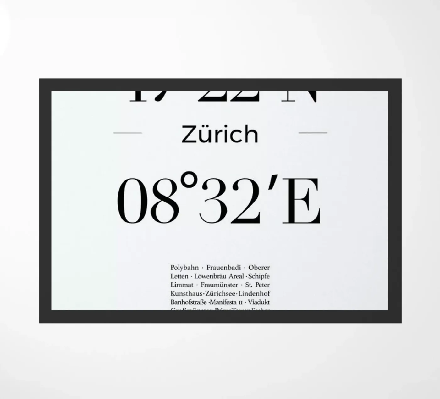 Zürich doormat by Studio One