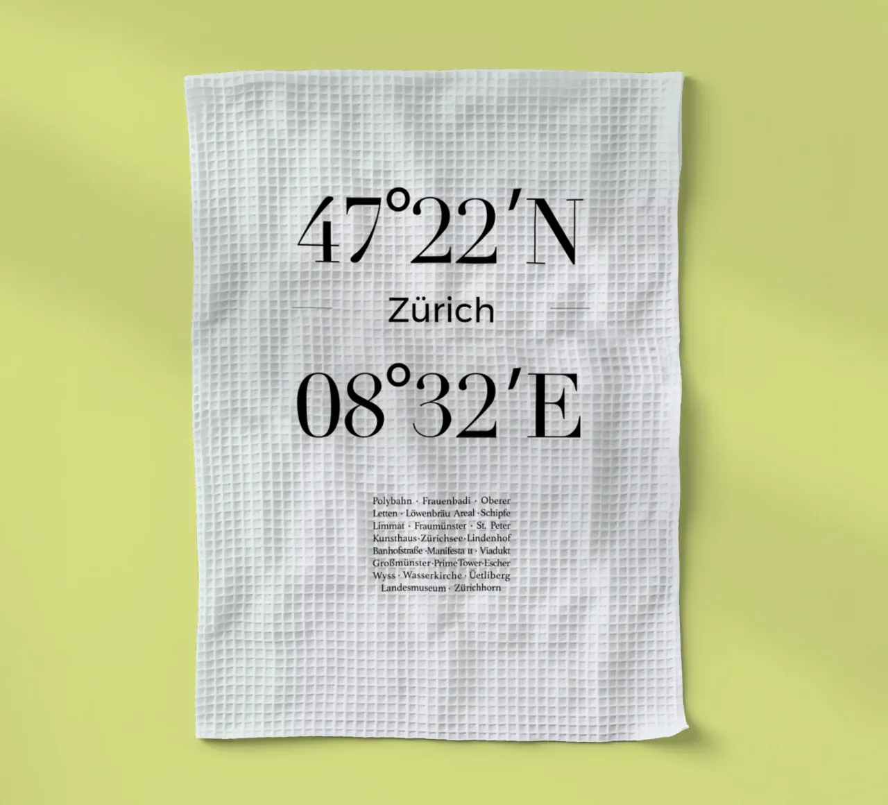 Zürich tea towel by Studio One