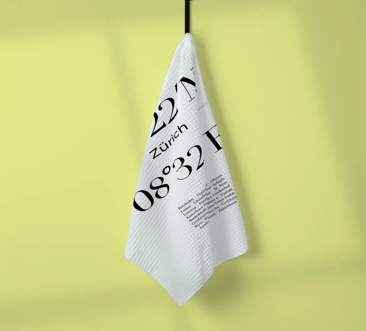 Zürich tea towel by Studio One