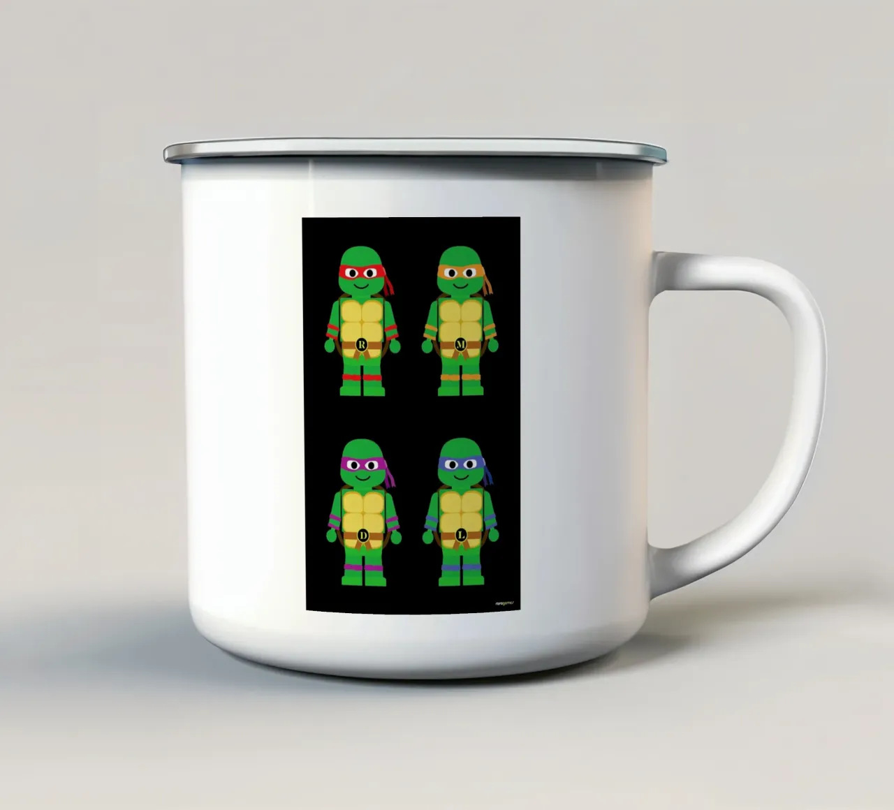 Teenage Mutant Ninja Turtles tazza in smalto da Rafa Gomes