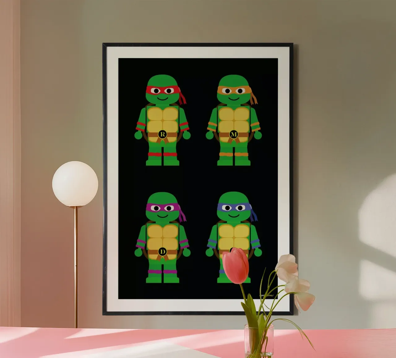 Teenage Mutant Ninja Turtles poster con telaio in legno da Rafa Gomes