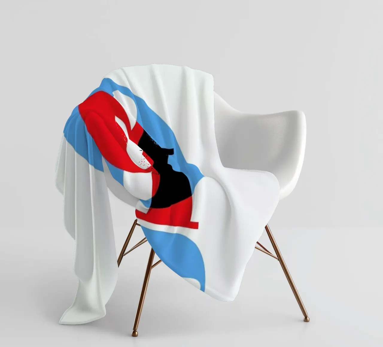 Cyan/Red Q coperta in pile da Studio One