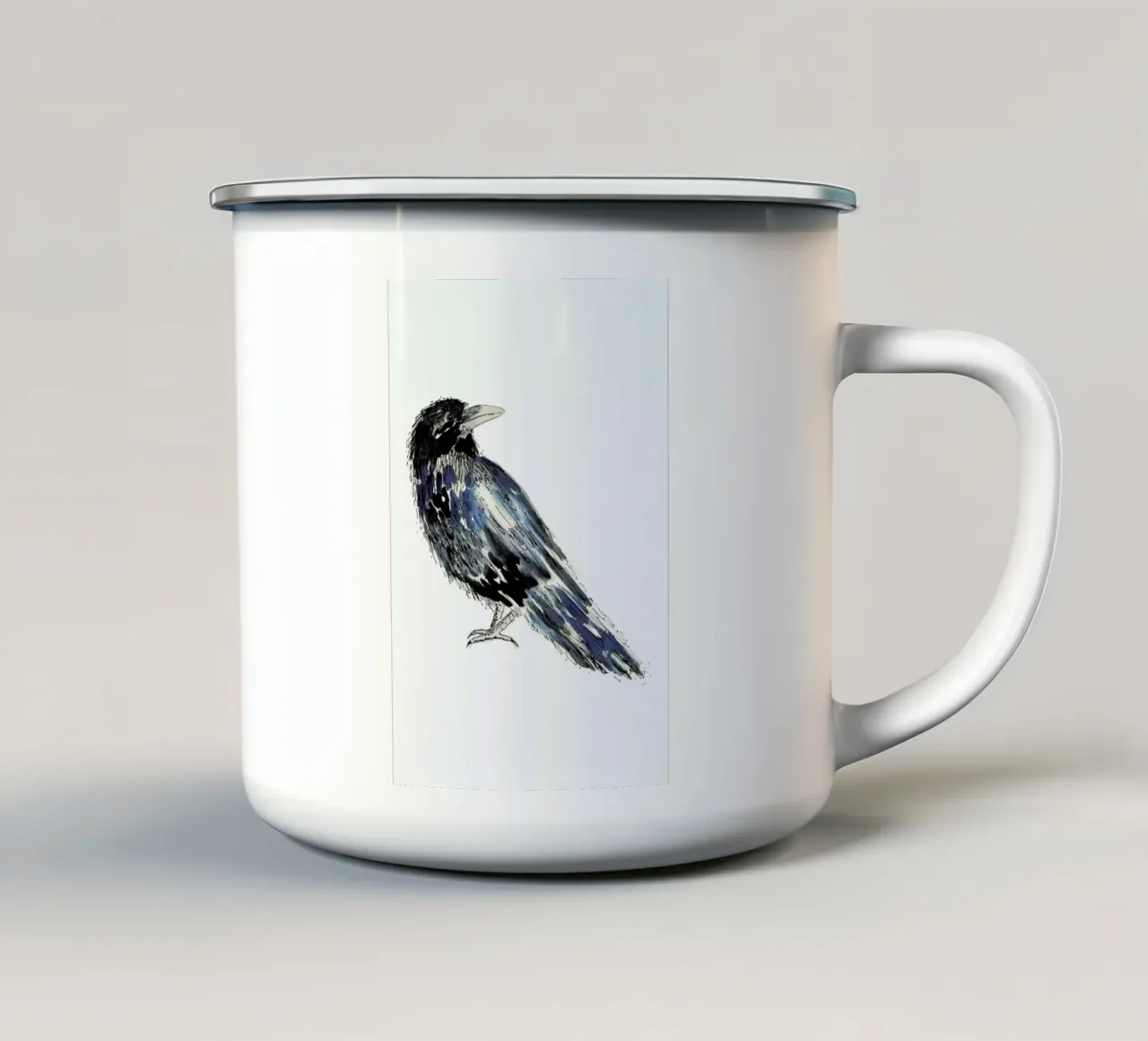 Raven tazza in smalto da Farina Kuklinski