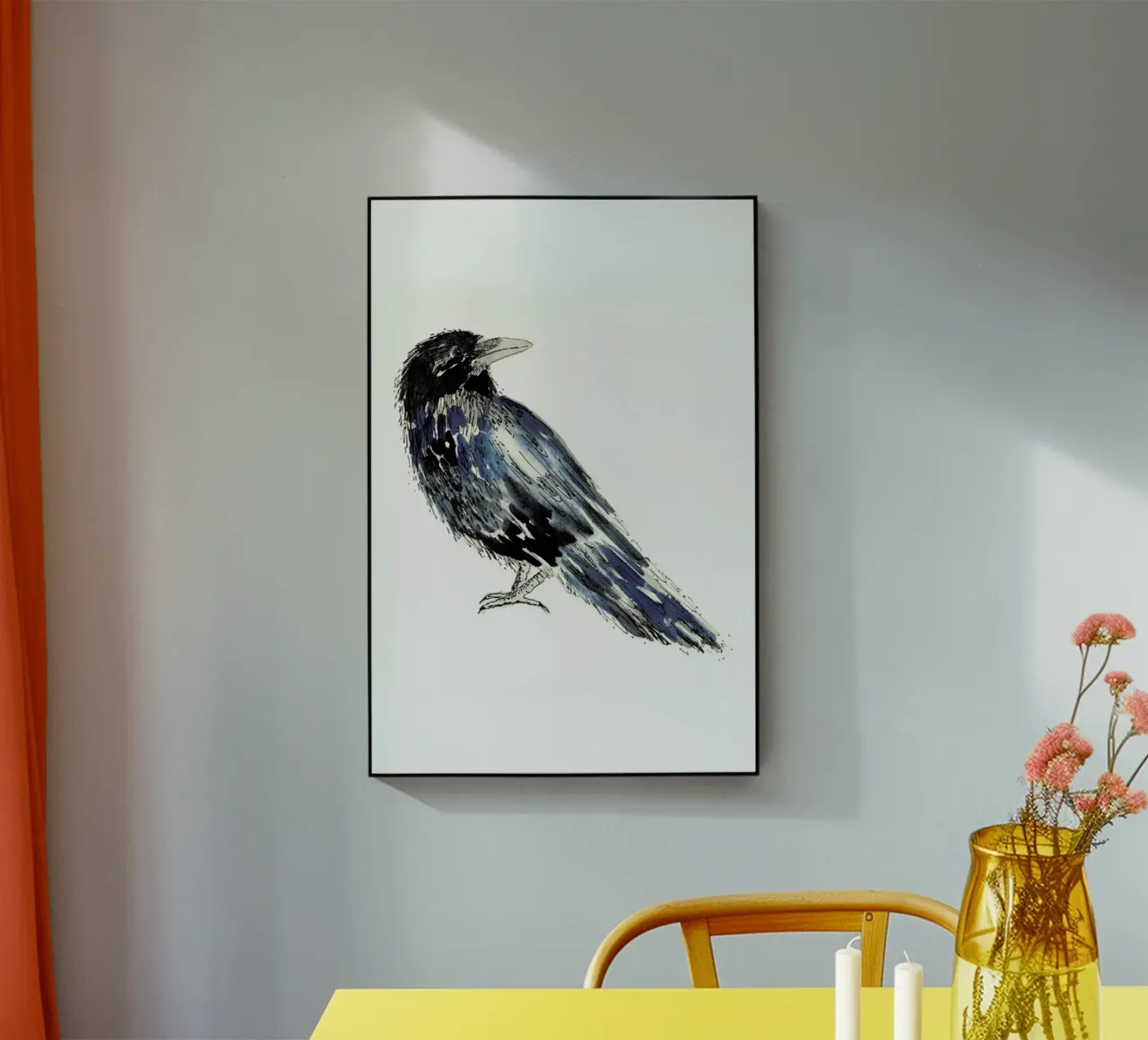 Raven acrylic glass by Farina Kuklinski