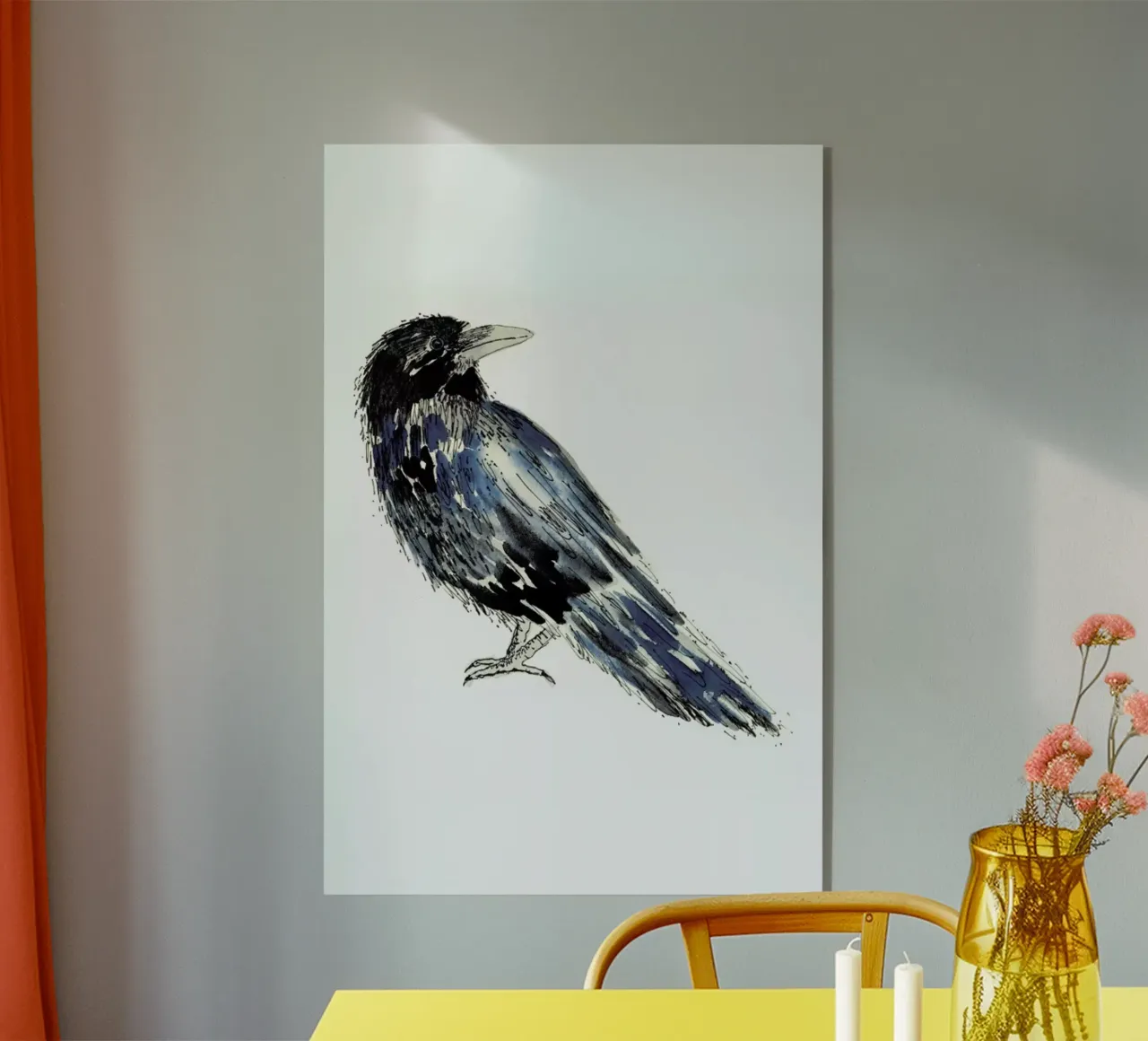 Raven acrylic glass by Farina Kuklinski