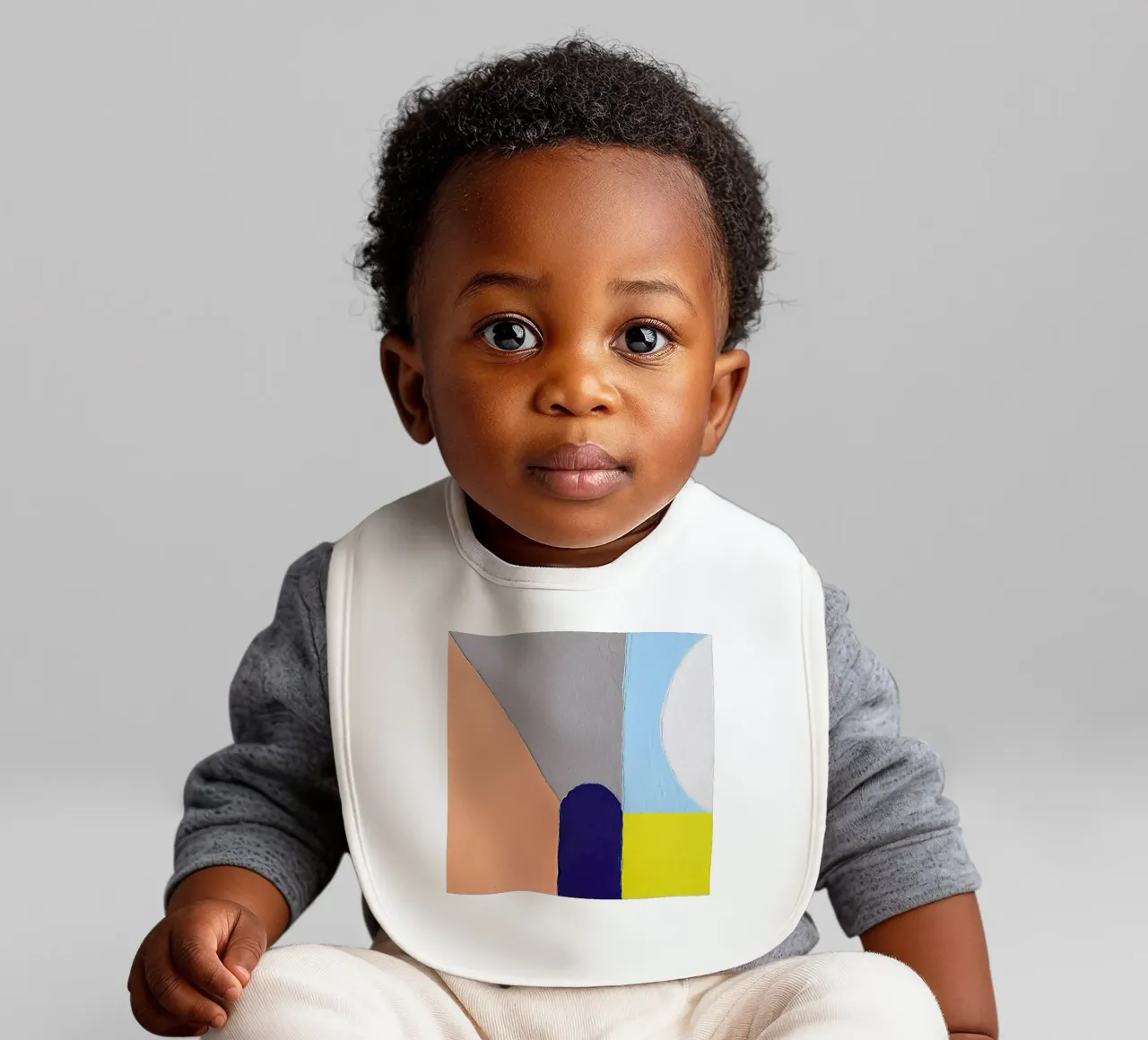 Spaces II baby bib by Jilli Darling Art