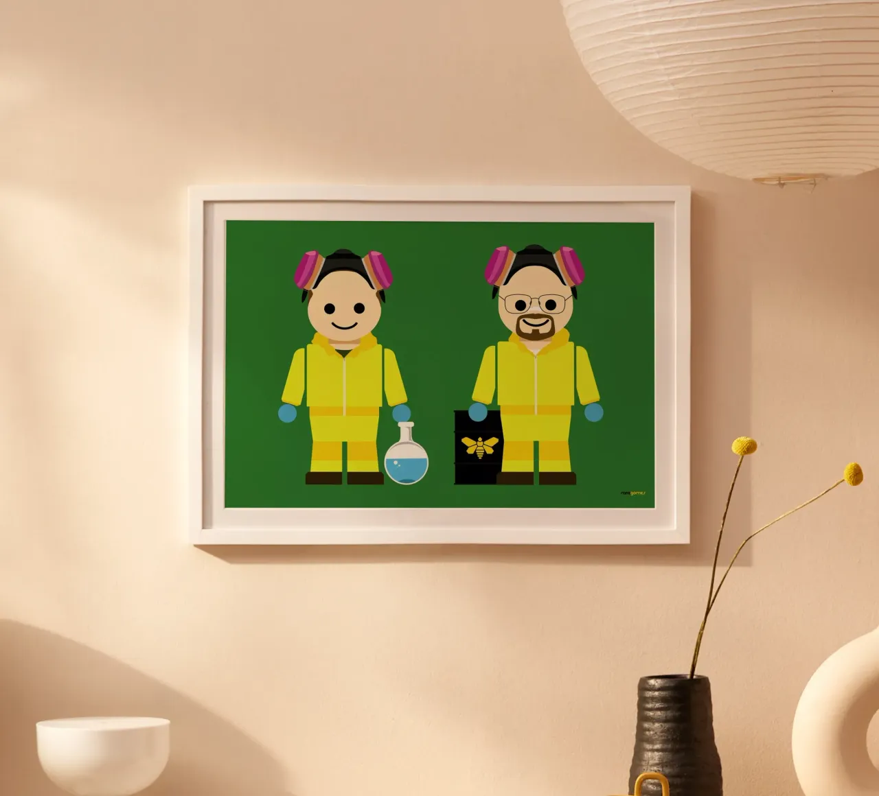 Pinkman and Heisenberg Toy poster con telaio in plastica da Rafa Gomes