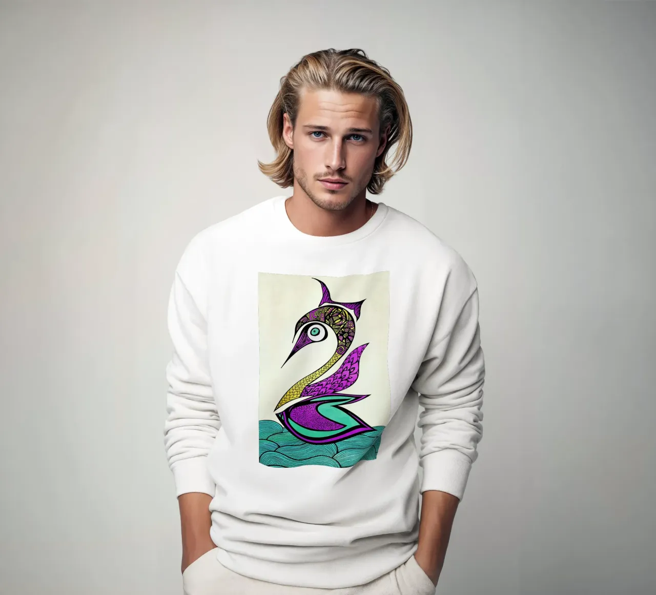 Mystic Swan felpa da Pom Graphic Design