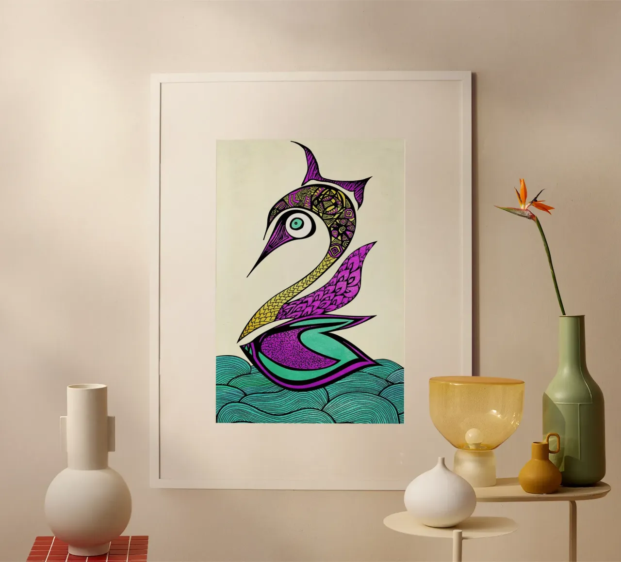 Mystic Swan poster da Pom Graphic Design