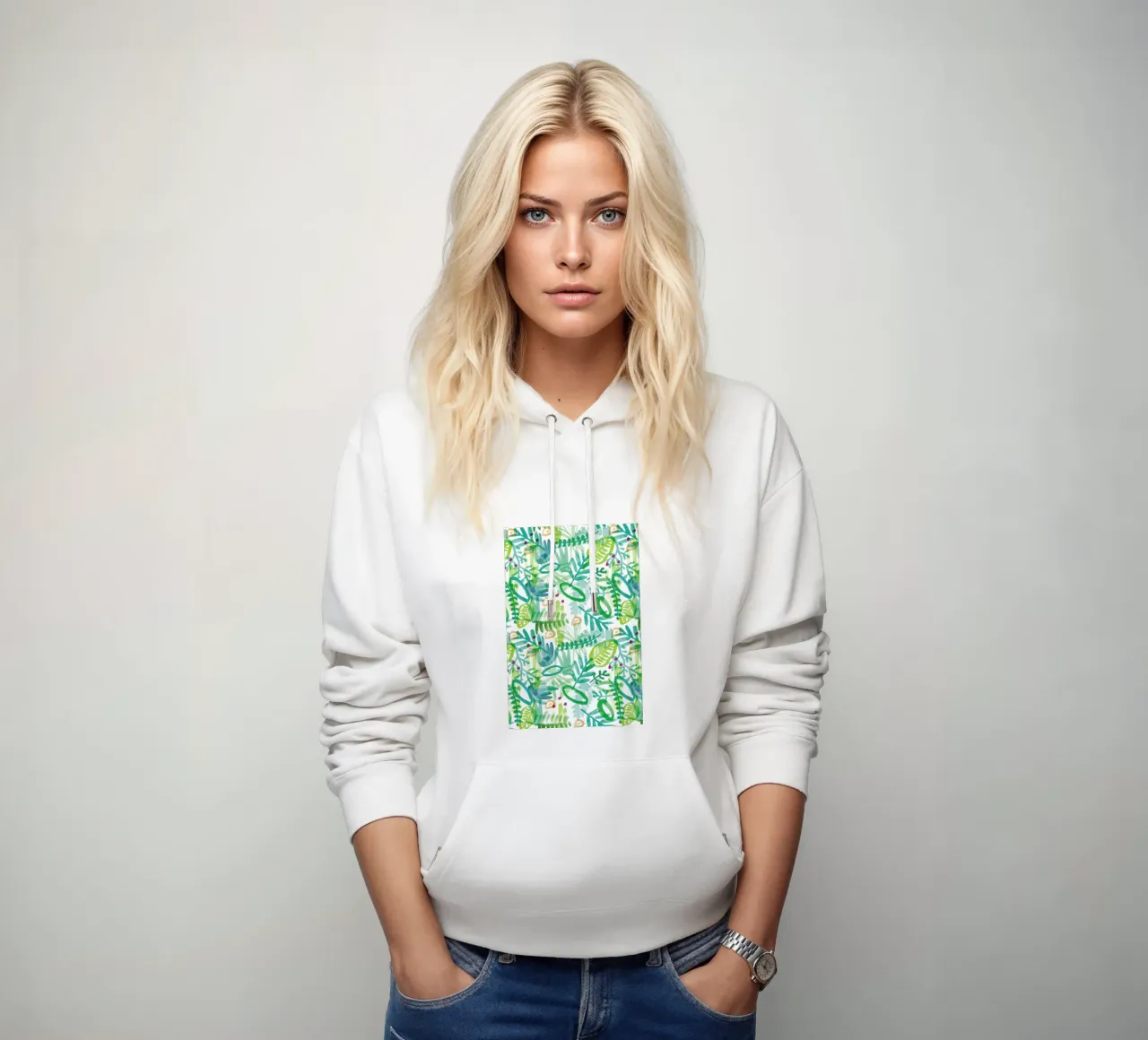 Jungle Pattern felpa con cappuccio da Farina Kuklinski