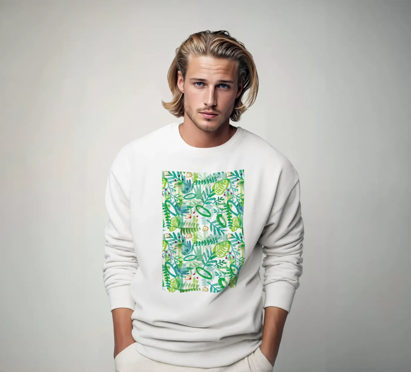Jungle Pattern sweatshirt van Farina Kuklinski