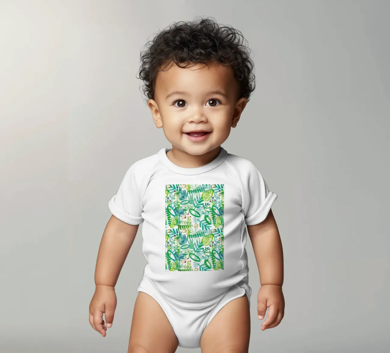 Jungle Pattern body neonato maniche corte da Farina Kuklinski