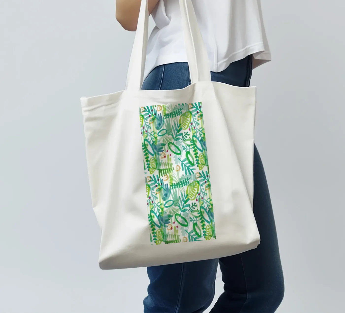 Jungle Pattern borsa in juta da Farina Kuklinski